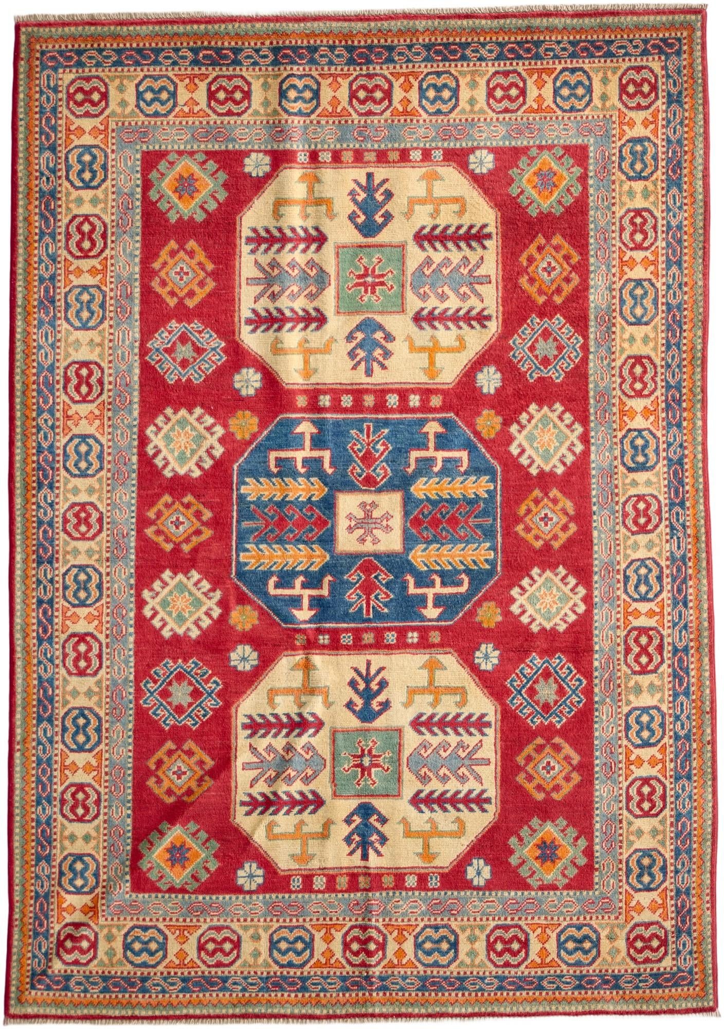 Detail image 2 of 10: 5' 1 x 7' 2 Hand Knotted Kazak Rug