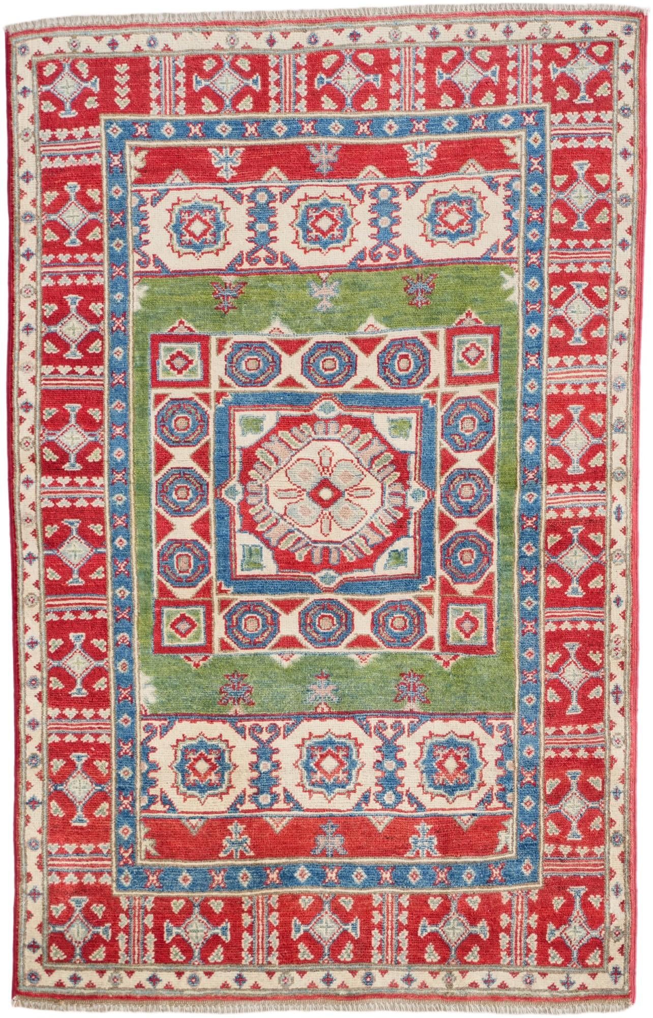3' 3 x 5' Hand Knotted Kazak Rug