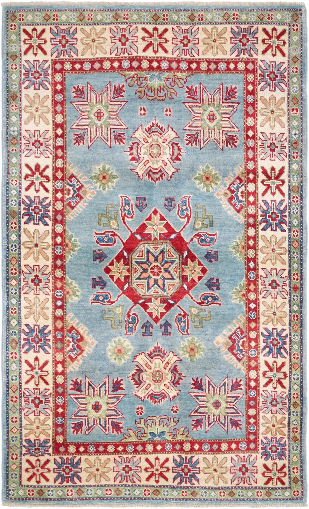 3' 5 x 5' 7 Hand Knotted Kazak Rug