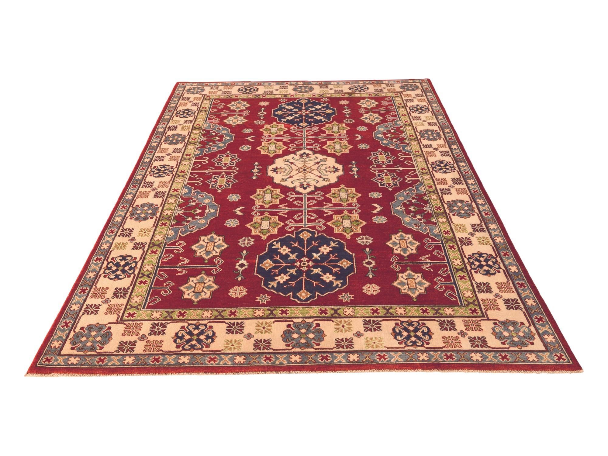 6' 1 x 8' 11 Hand Knotted Kazak Rug