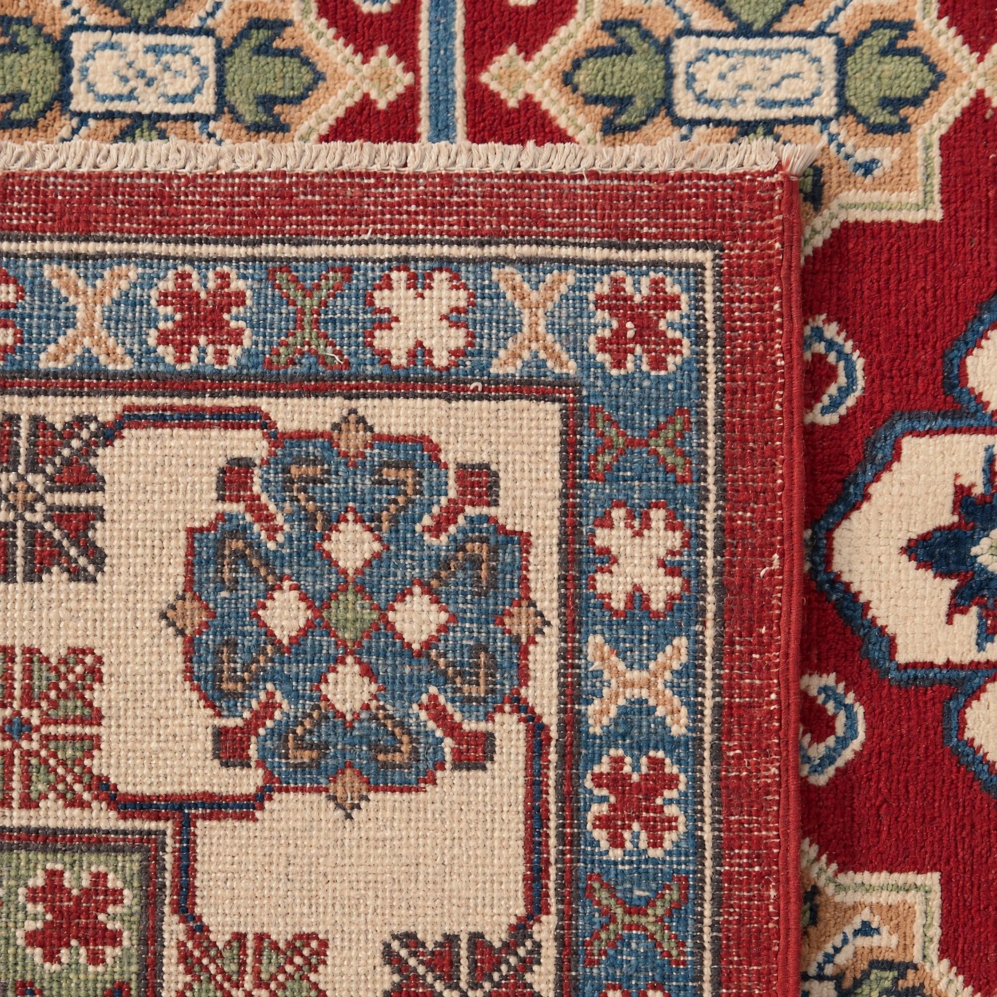 6' 1 x 8' 11 Hand Knotted Kazak Rug