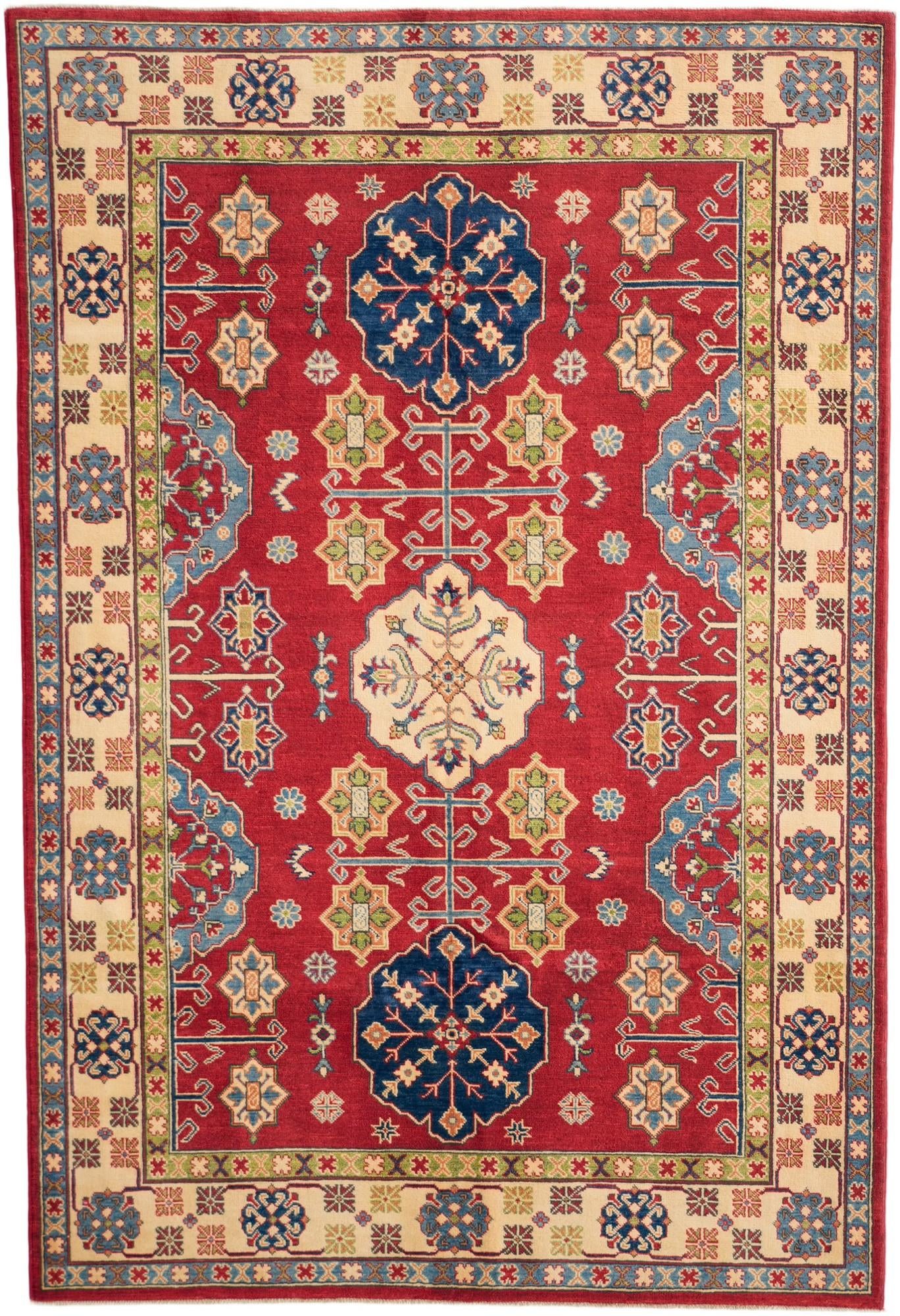 6' 1 x 8' 11 Hand Knotted Kazak Rug
