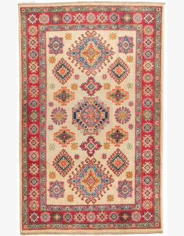 3' 11 x 6' 2 Hand Knotted Kazak Rug