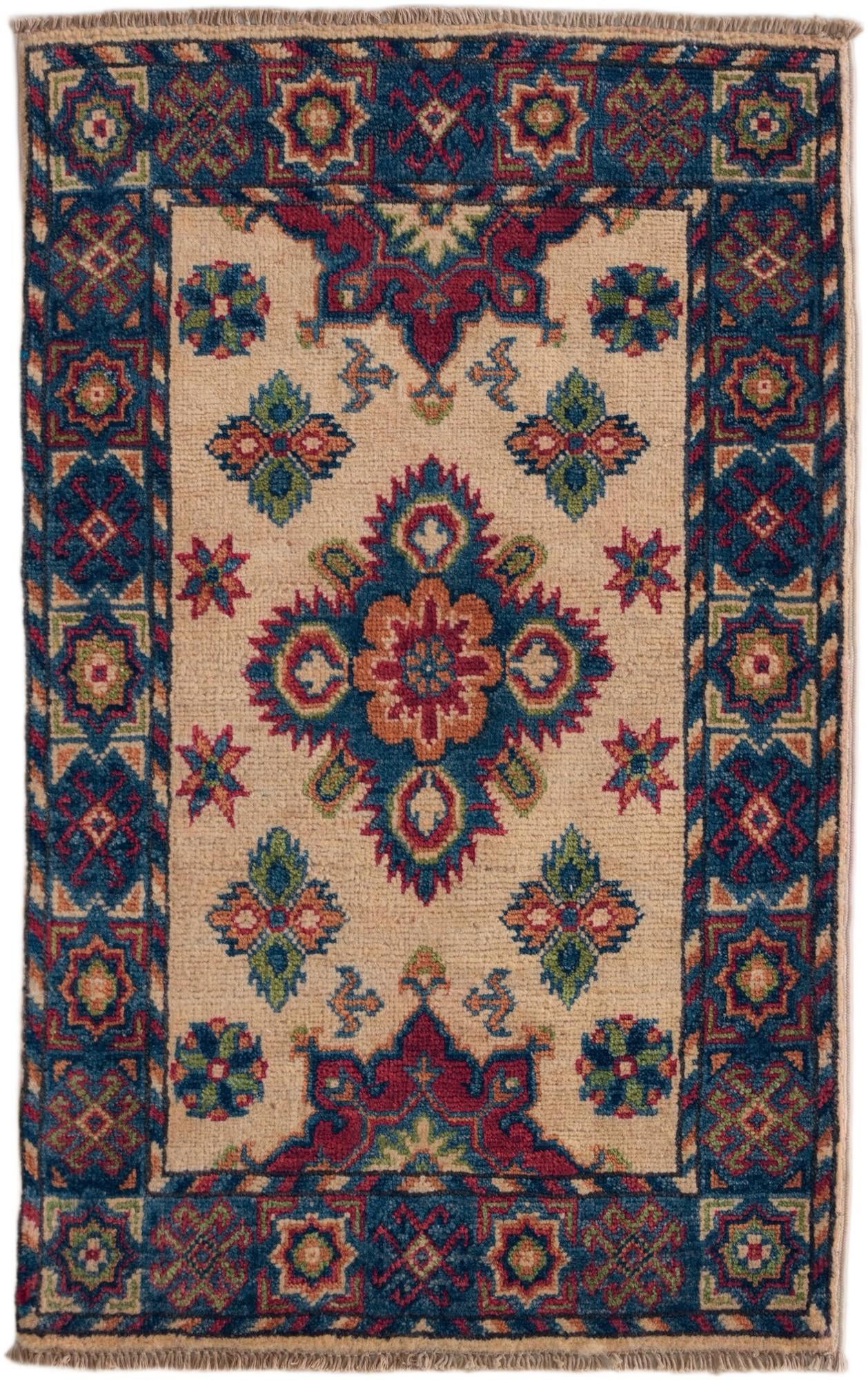 1' 11 x 3' 1 Hand Knotted Kazak Rug