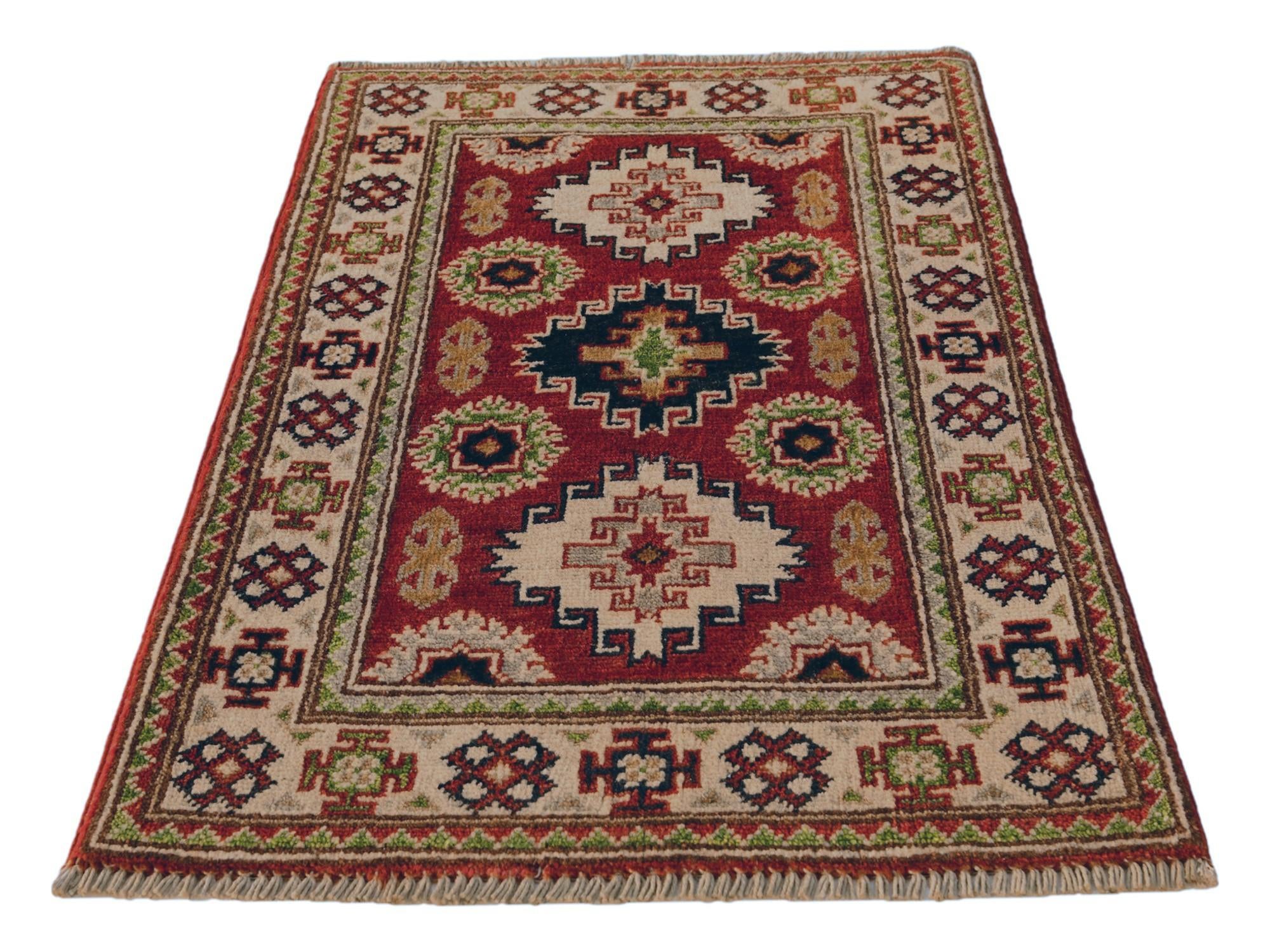 1' 10 x 3' Hand Knotted Kazak Rug