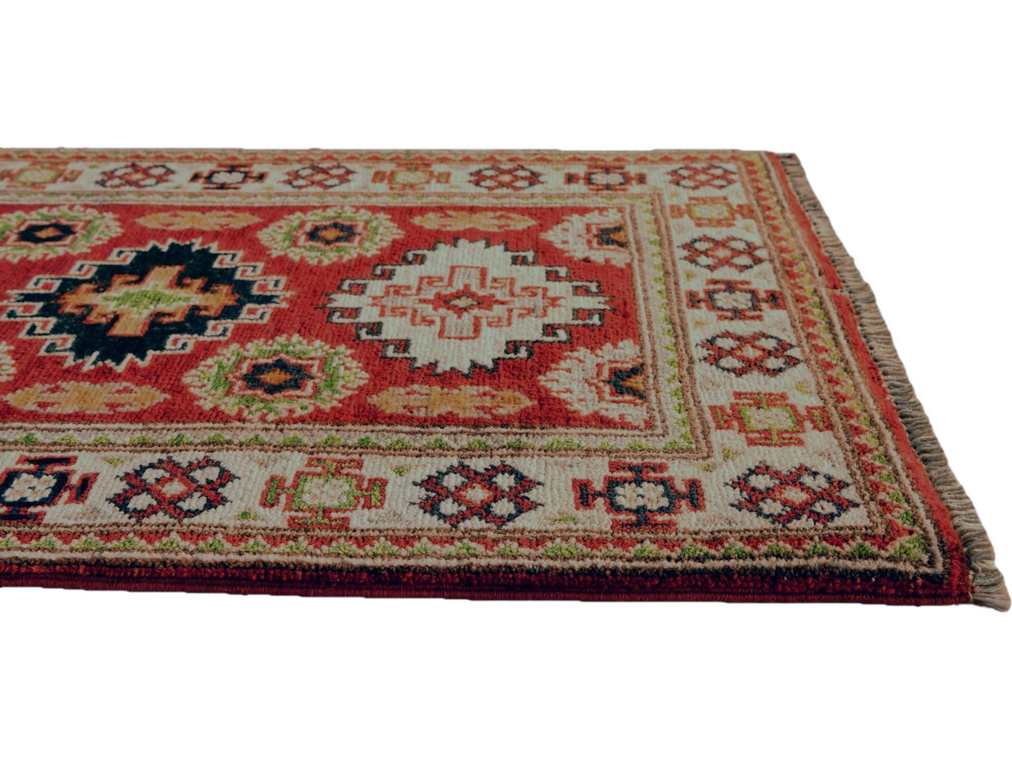1' 10 x 3' Hand Knotted Kazak Rug