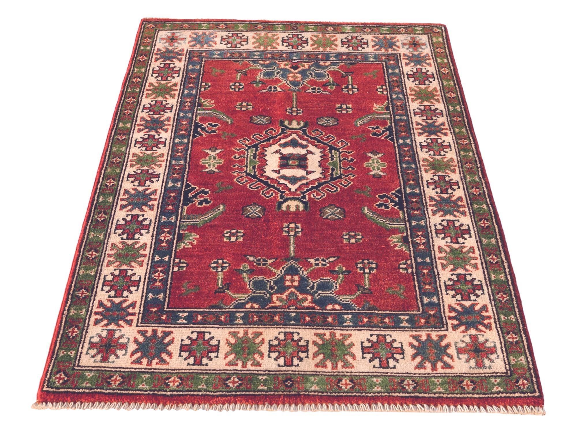 2' 7 x 4' Hand Knotted Kazak Rug