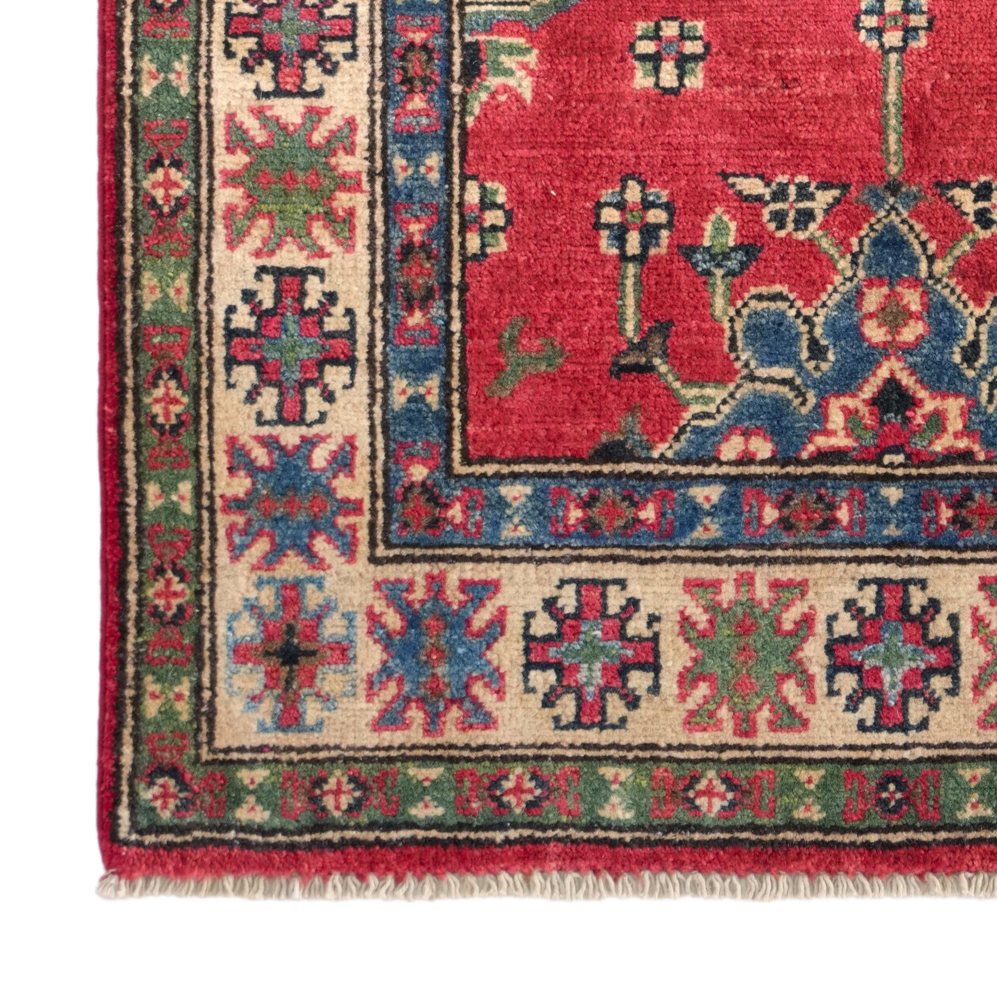 2' 7 x 4' Hand Knotted Kazak Rug