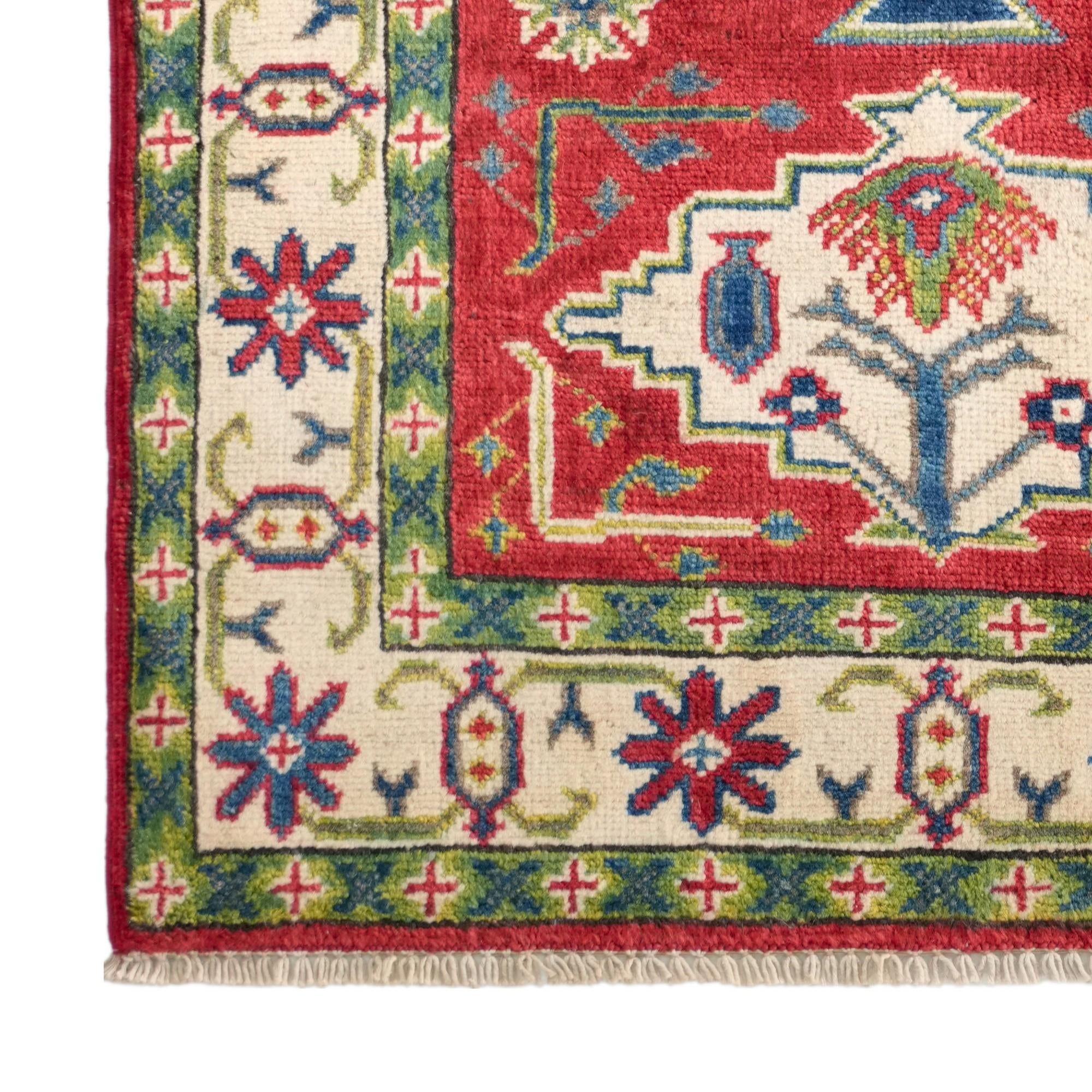 2' 8 x 4' Hand Knotted Kazak Rug