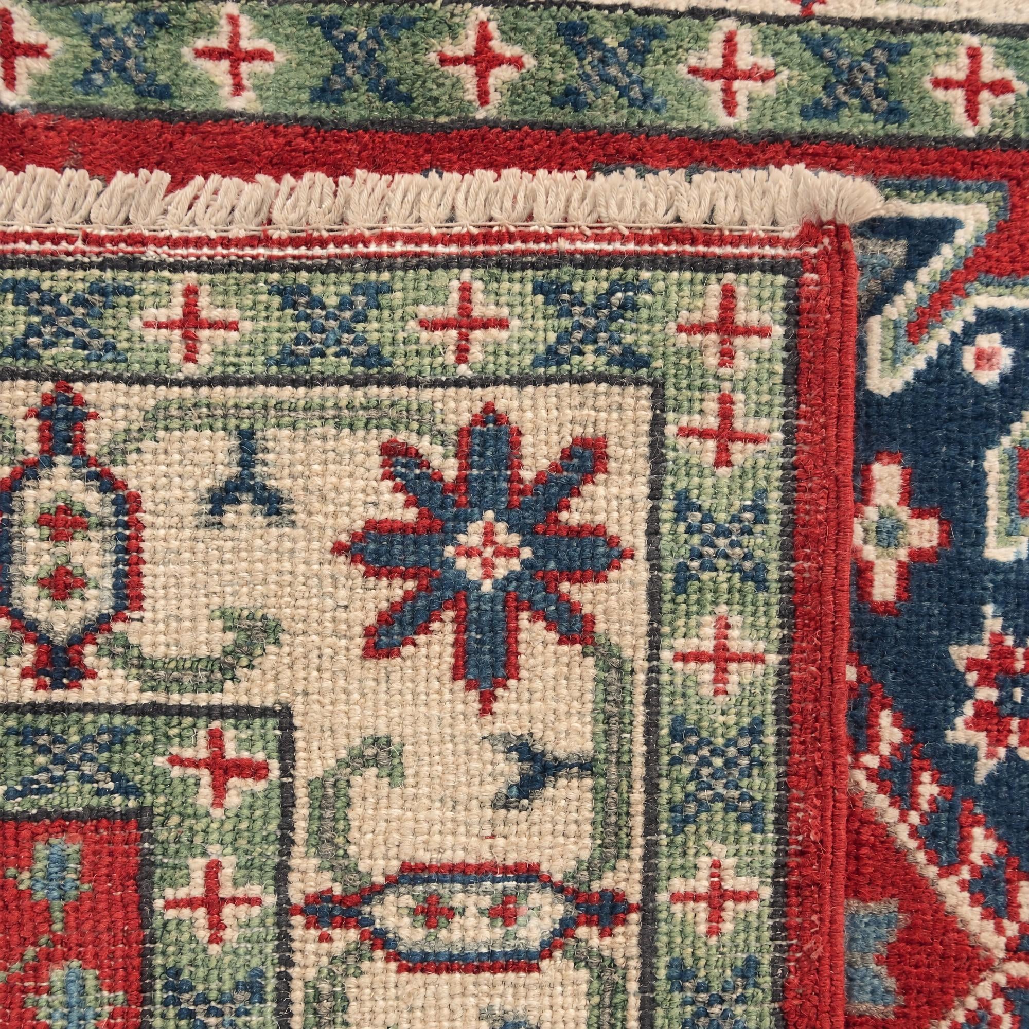2' 8 x 4' Hand Knotted Kazak Rug