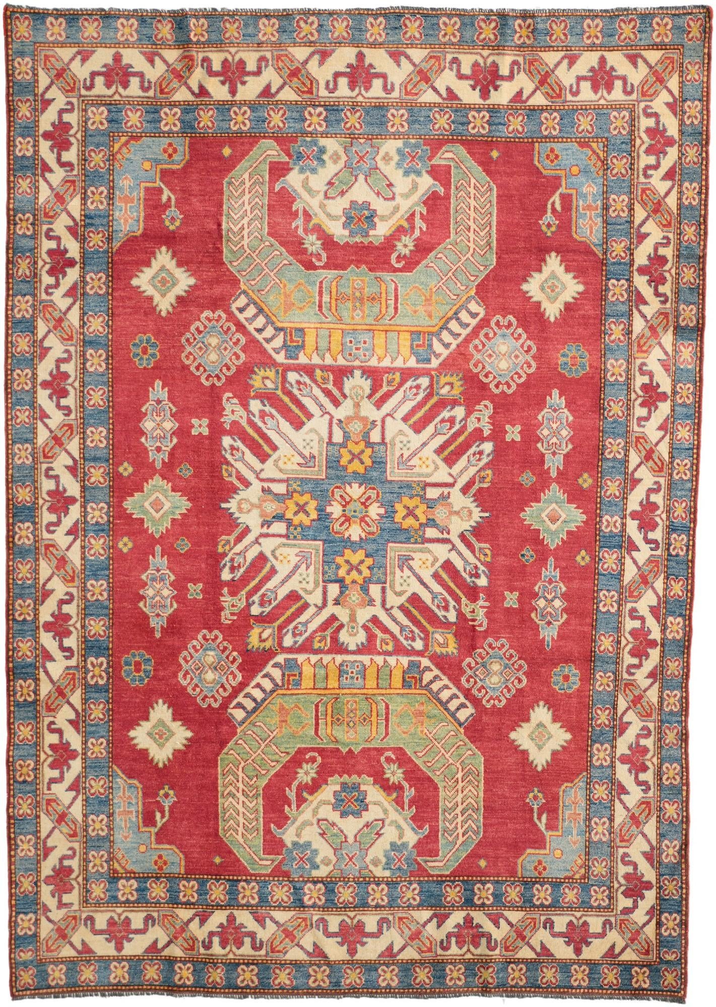 7' 3 x 10' 3 Hand Knotted Kazak Rug