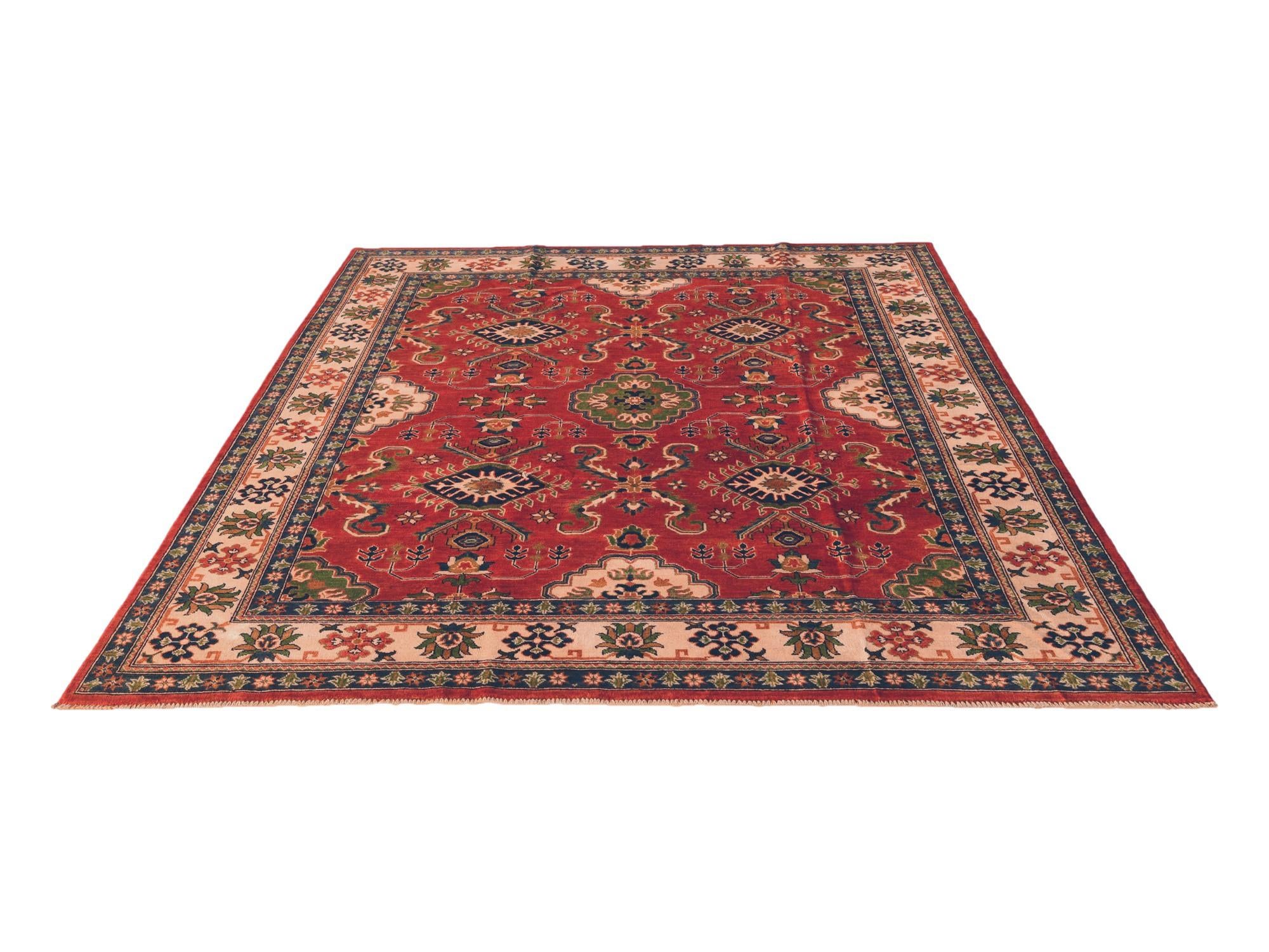 8' 1 x 9' 6 Hand Knotted Kazak Rug
