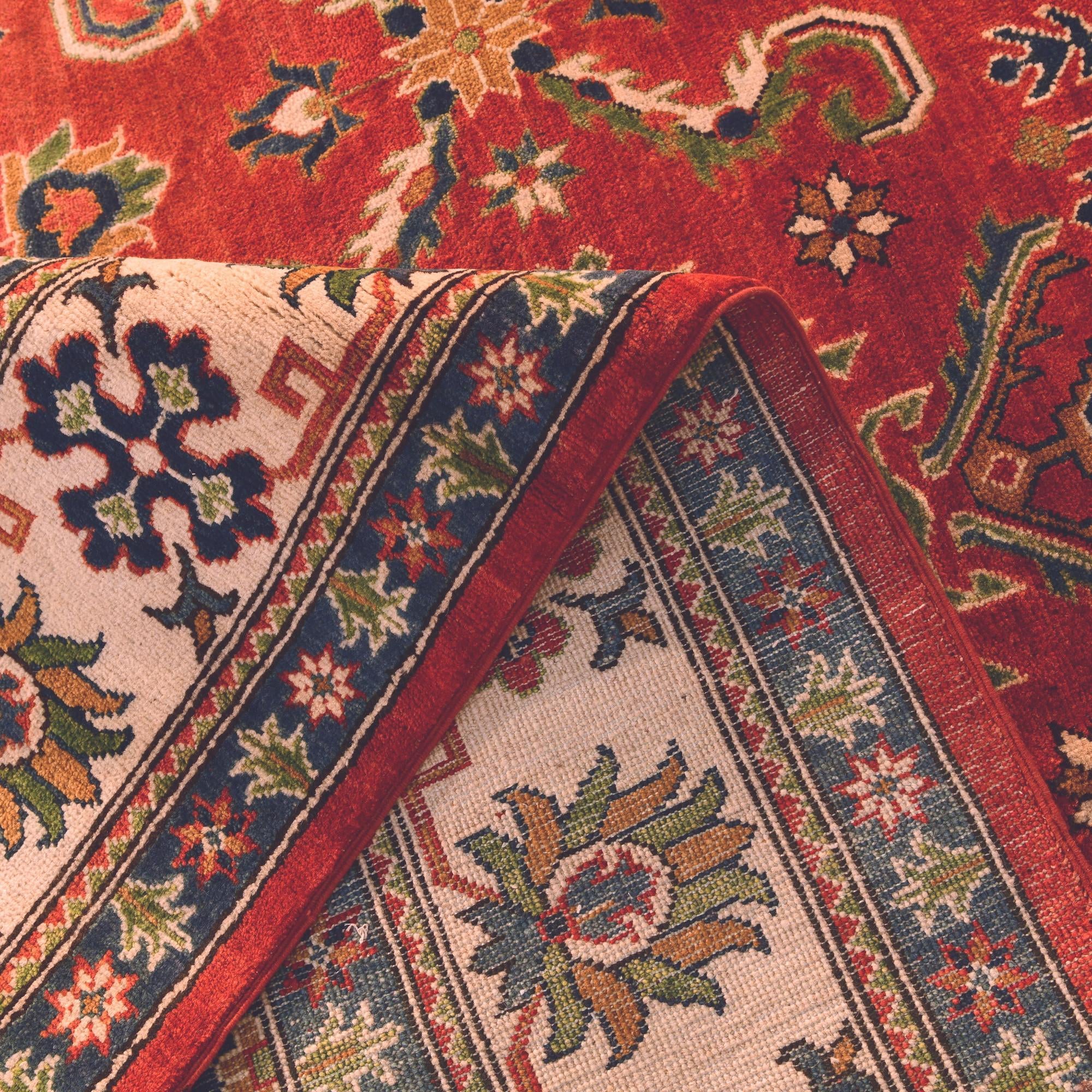 8' 1 x 9' 6 Hand Knotted Kazak Rug