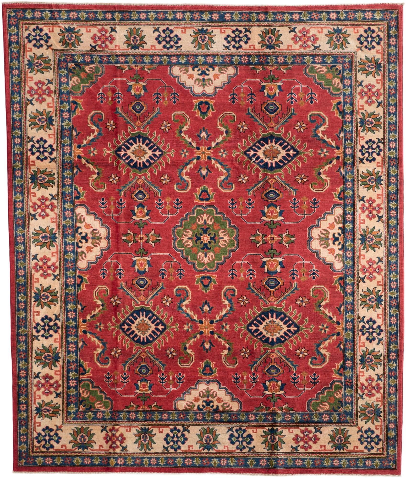 8' 1 x 9' 6 Hand Knotted Kazak Rug