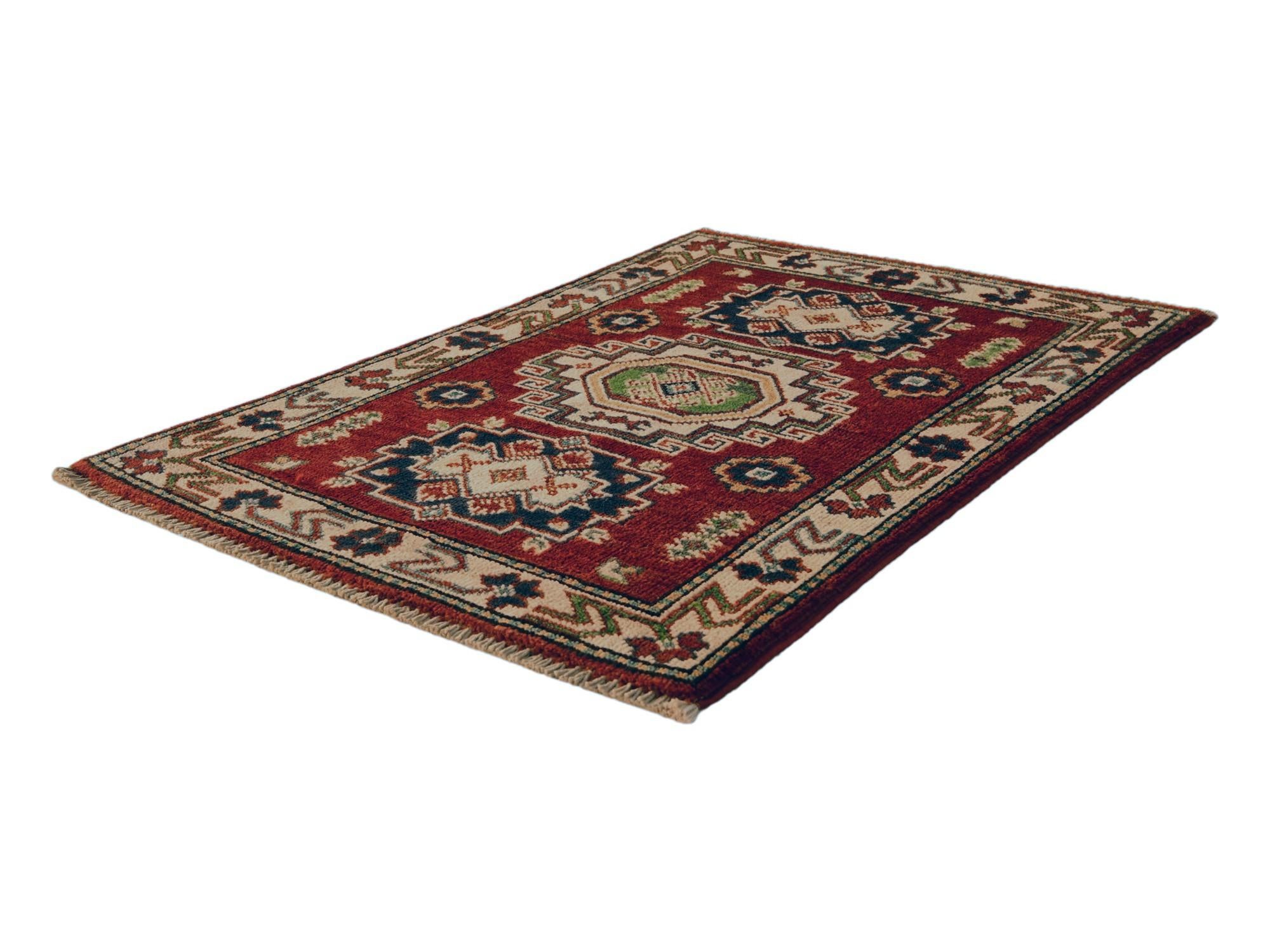 60cm x 85cm Hand Knotted Kazak Rug