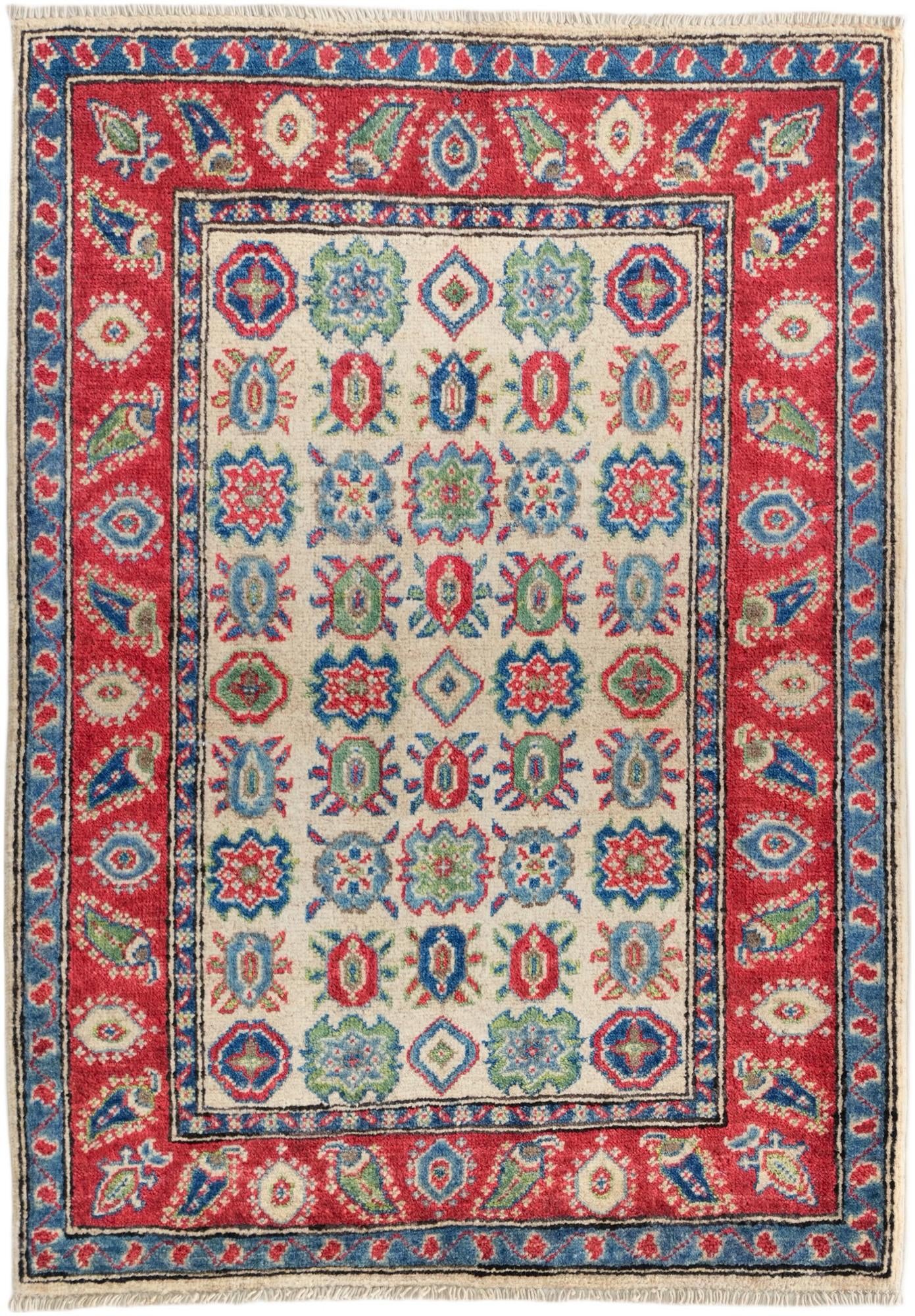 2' 9 x 4' Hand Knotted Kazak Rug
