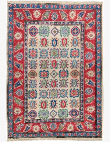 2' 9 x 4' Hand Knotted Kazak Rug
