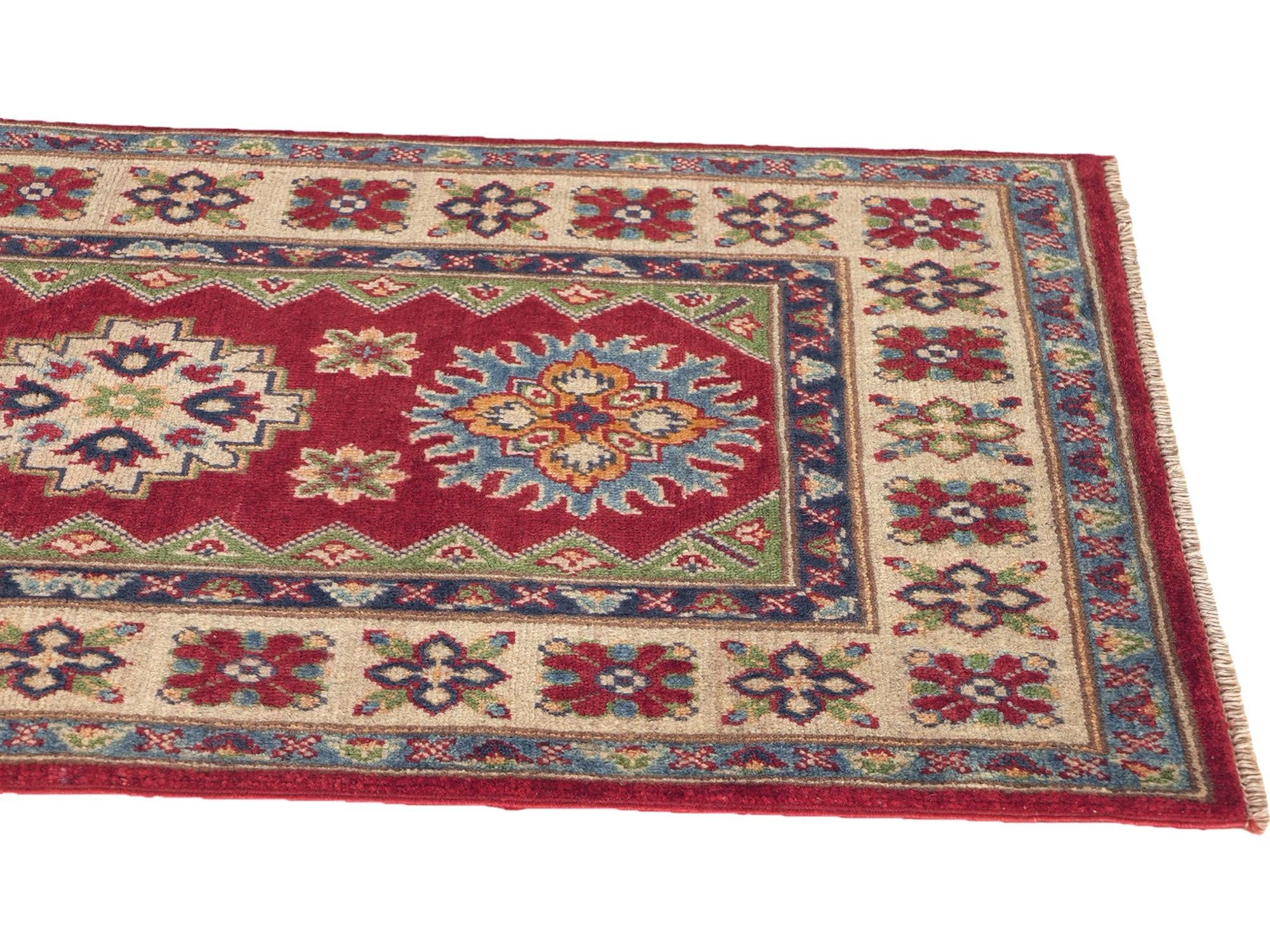 Detail image 6 of 10: 2' 8 x 4' 2 Hand Knotted Kazak Rug