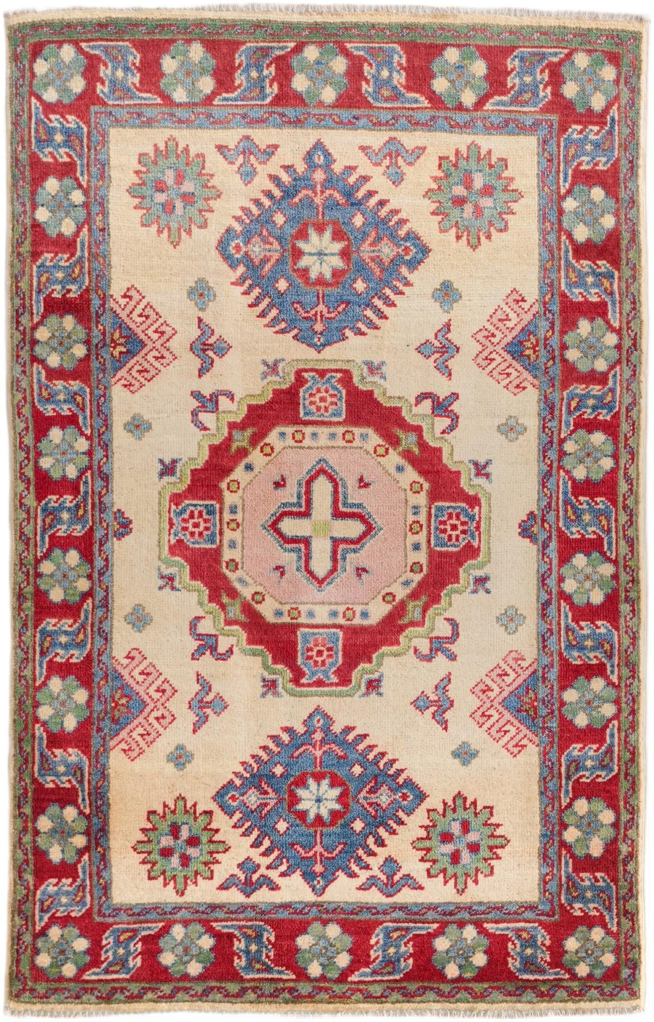 2' 9 x 4' 3 Hand Knotted Kazak Rug