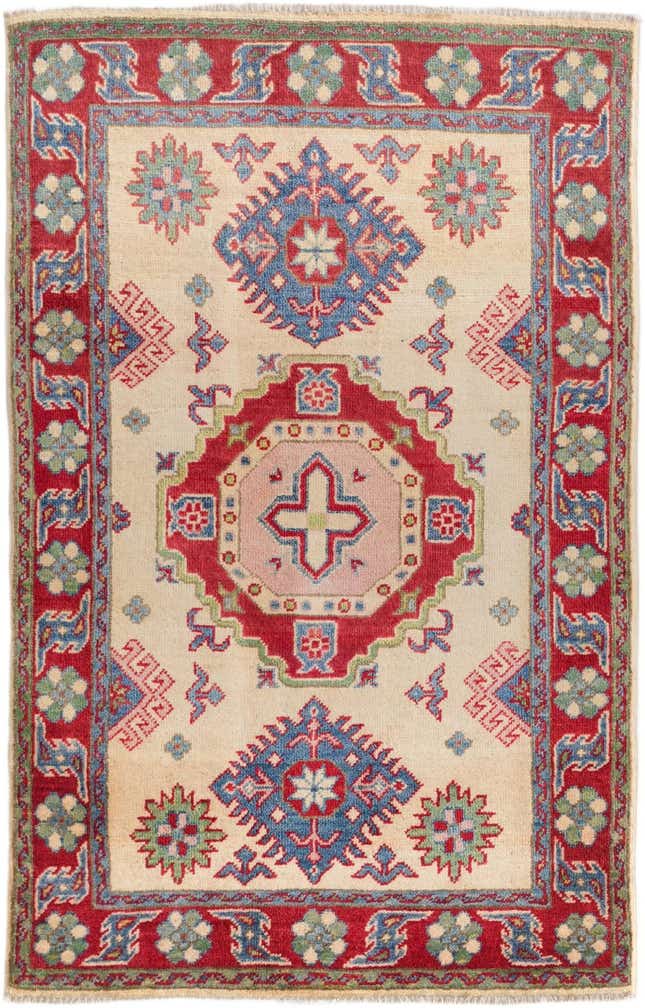 2' 9 x 4' 3 Hand Knotted Kazak Rug