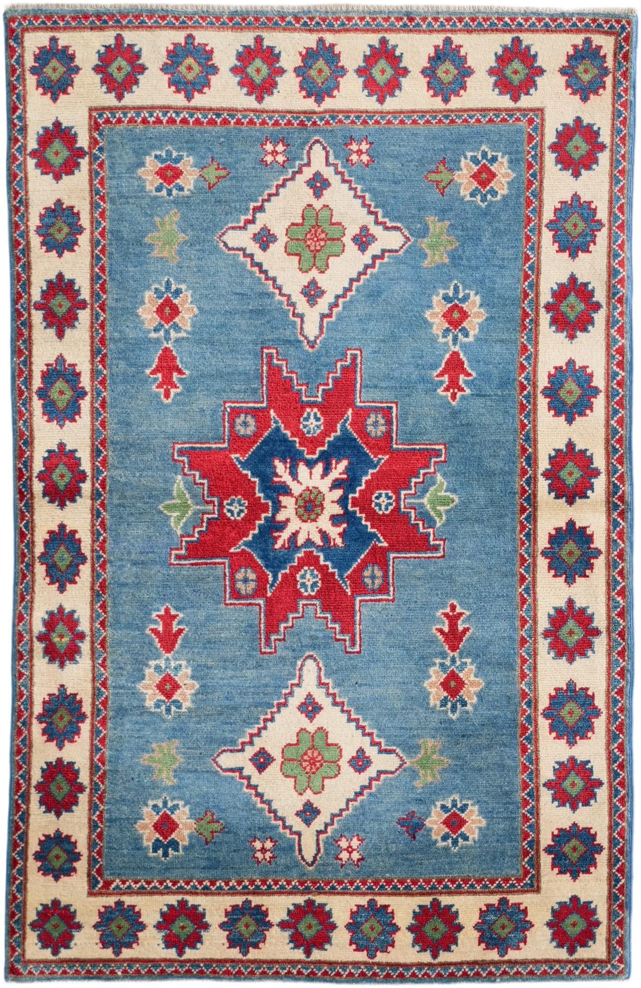 3' 4 x 5' 1 Hand Knotted Kazak Rug