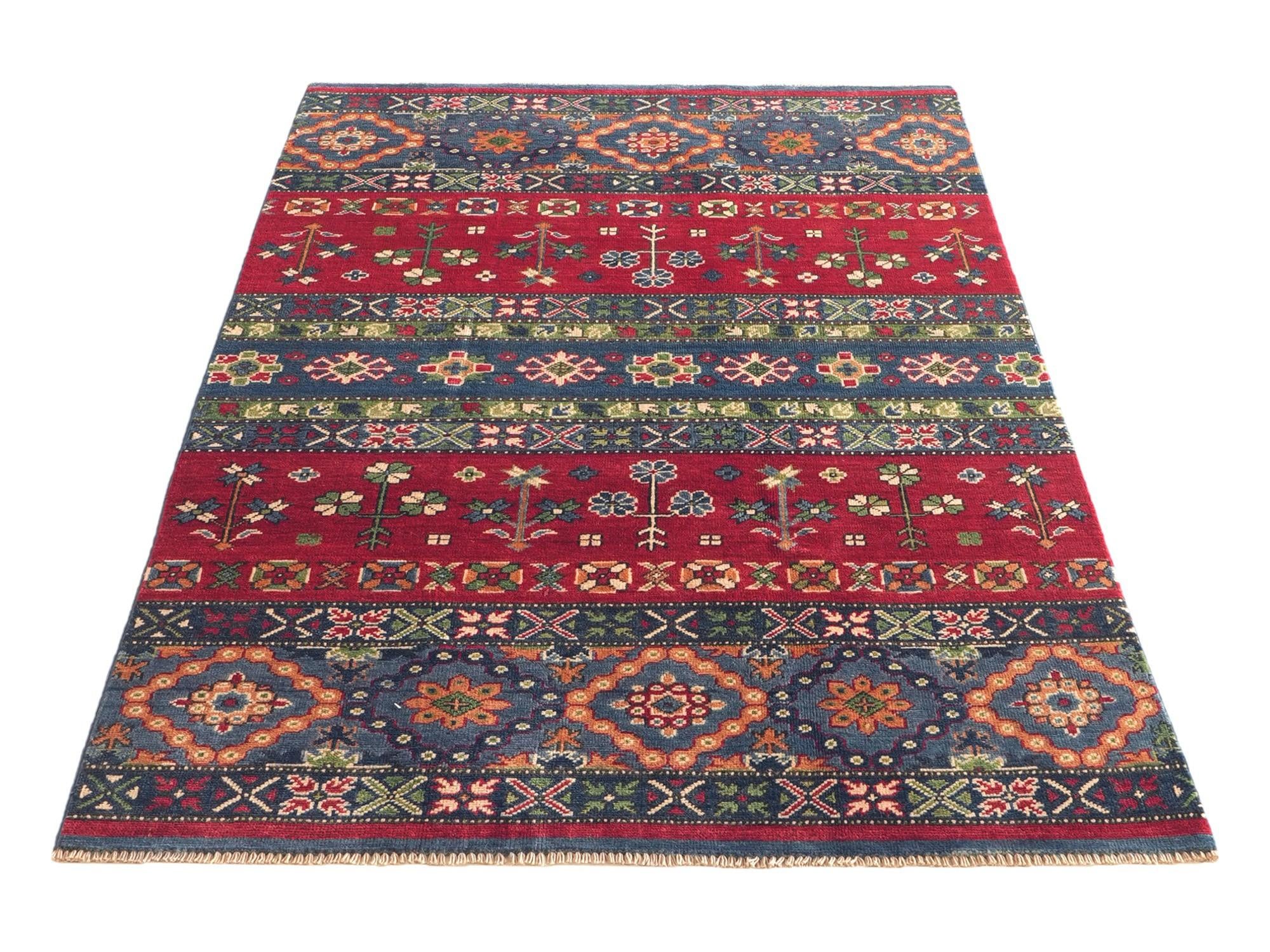 3' 10 x 6' 3 Hand Knotted Kazak Rug