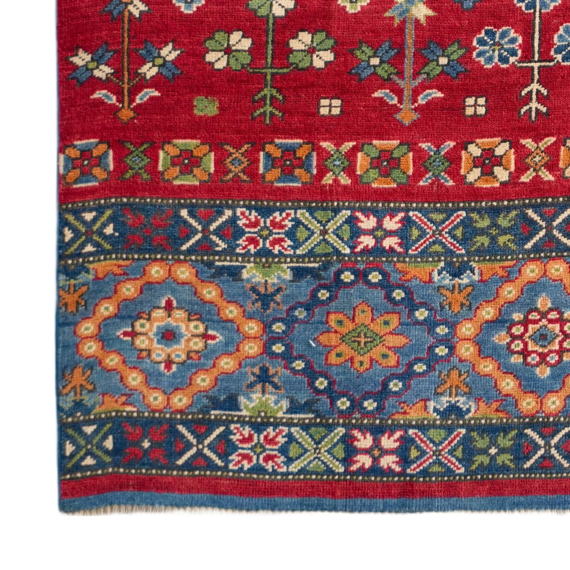 3' 10 x 6' 3 Hand Knotted Kazak Rug