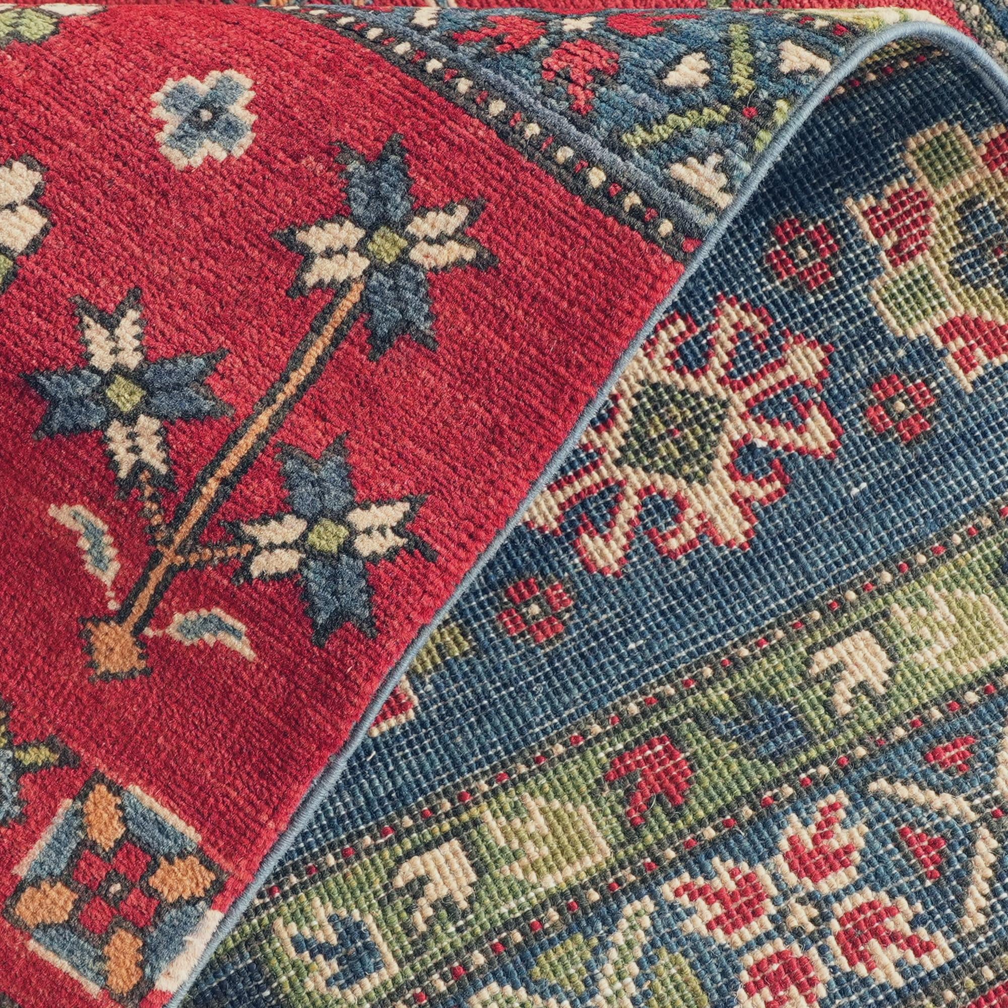 3' 10 x 6' 3 Hand Knotted Kazak Rug