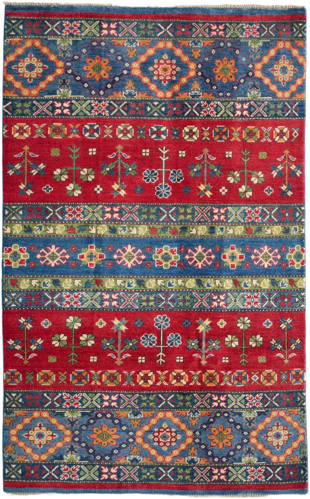 3' 10 x 6' 3 Hand Knotted Kazak Rug