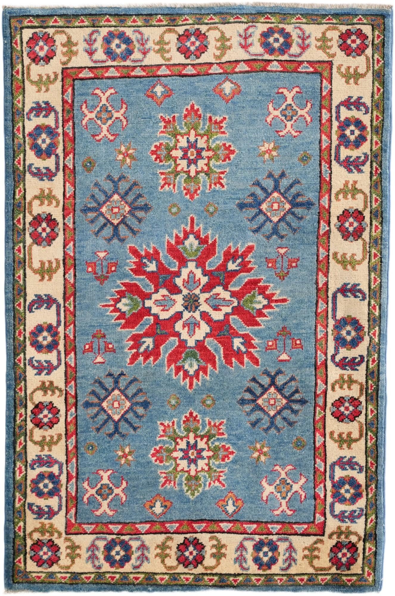 2' 8 x 4' 1 Hand Knotted Kazak Rug