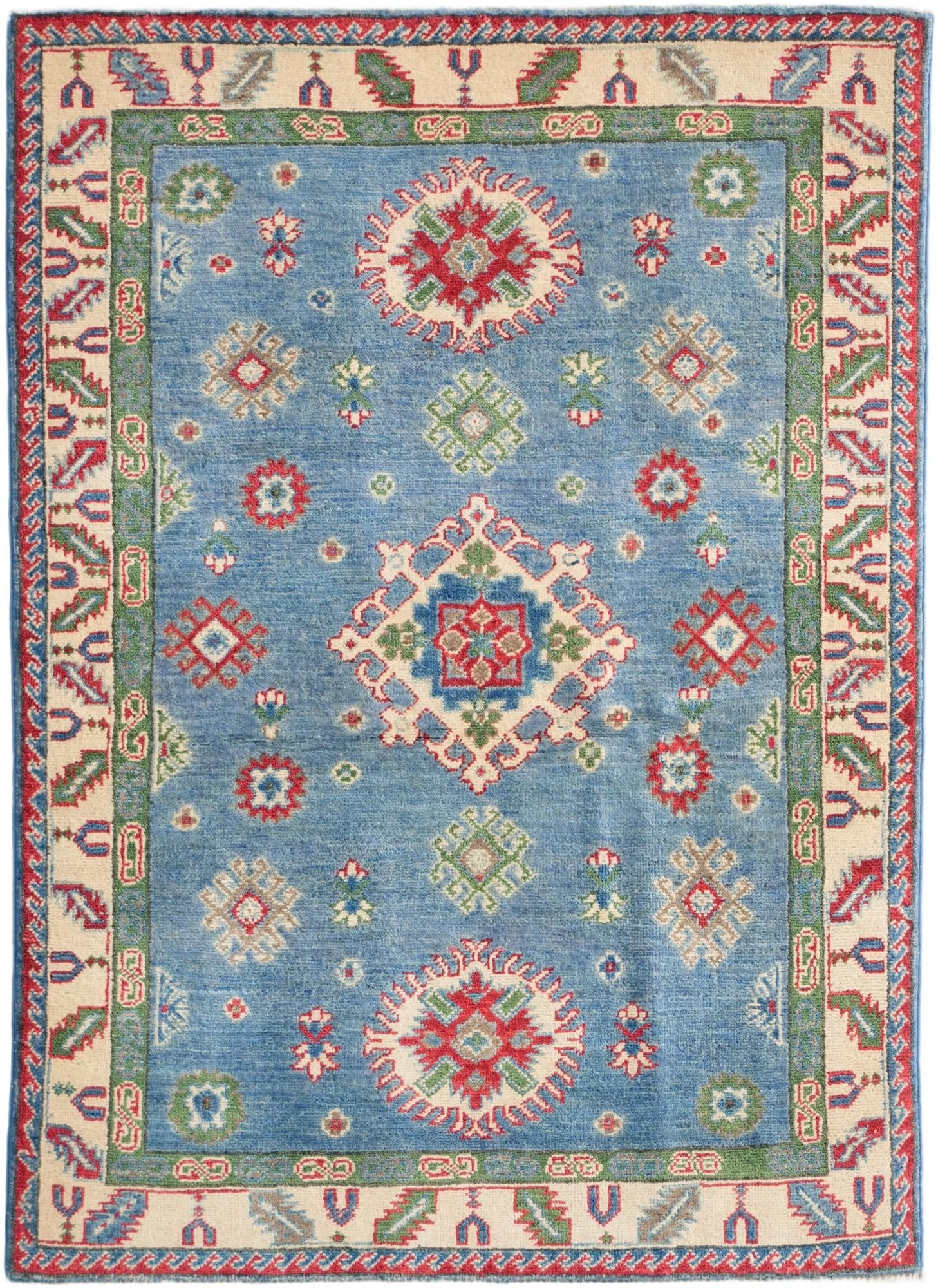 3' 5 x 4' 8 Hand Knotted Kazak Rug