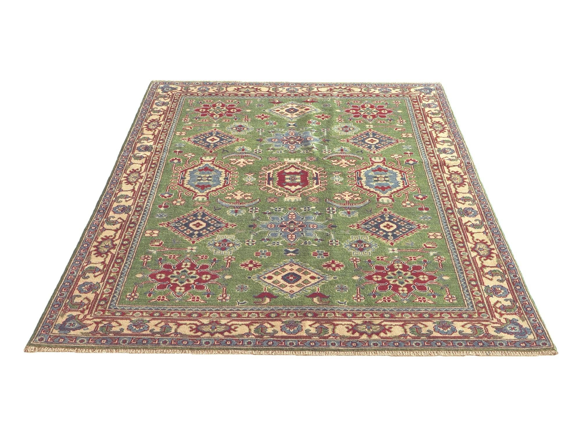 155cm x 230cm Hand Knotted Kazak Rug