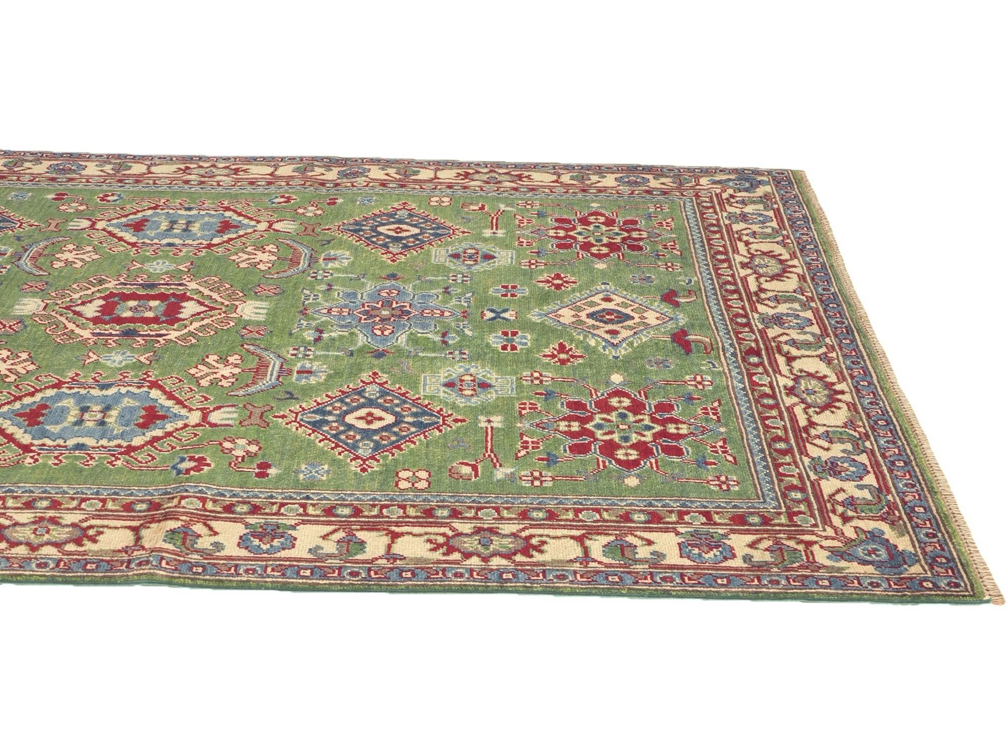 155cm x 230cm Hand Knotted Kazak Rug