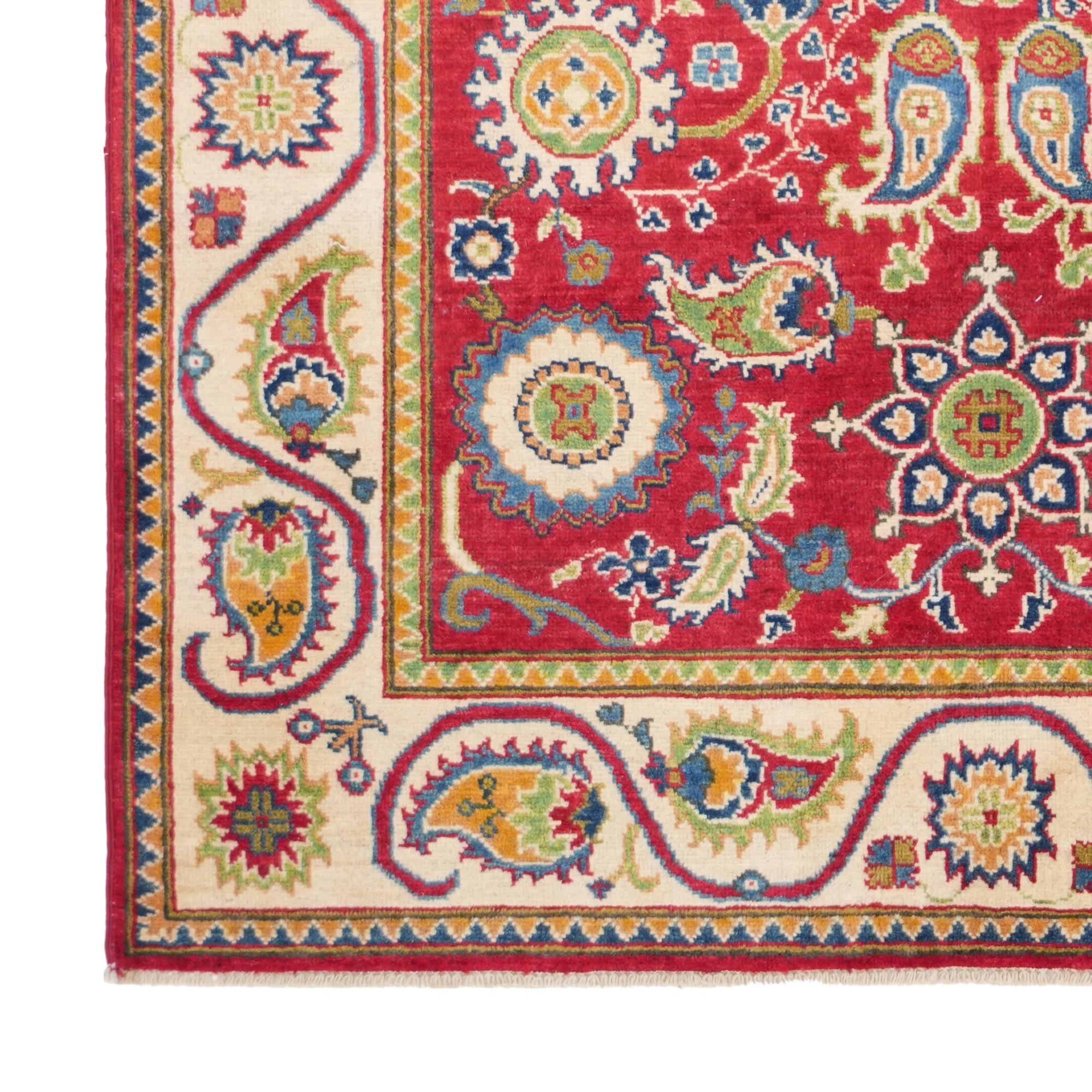 4' 11 x 6' 8 Hand Knotted Kazak Rug