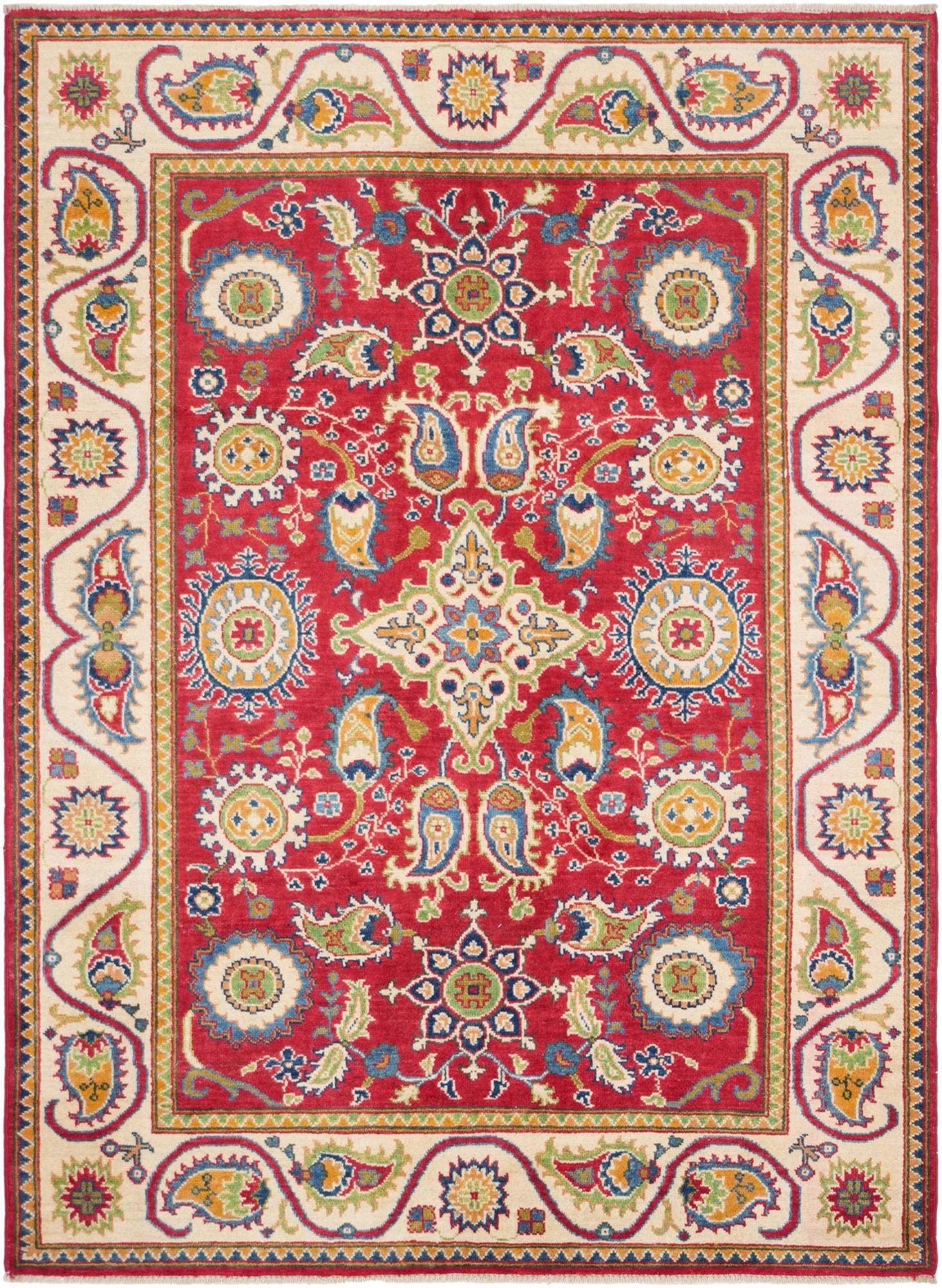4' 11 x 6' 8 Hand Knotted Kazak Rug
