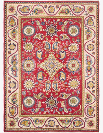 4' 11 x 6' 8 Hand Knotted Kazak Rug