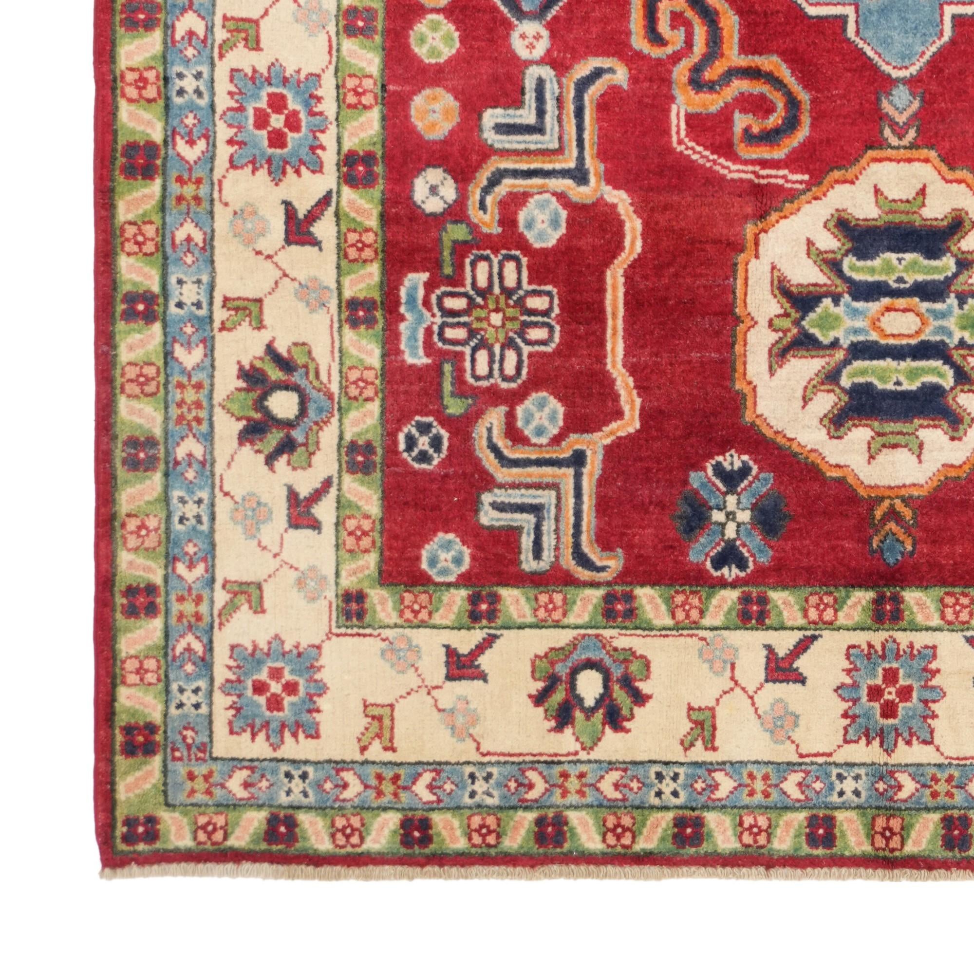5' x 6' 8 Hand Knotted Kazak Rug