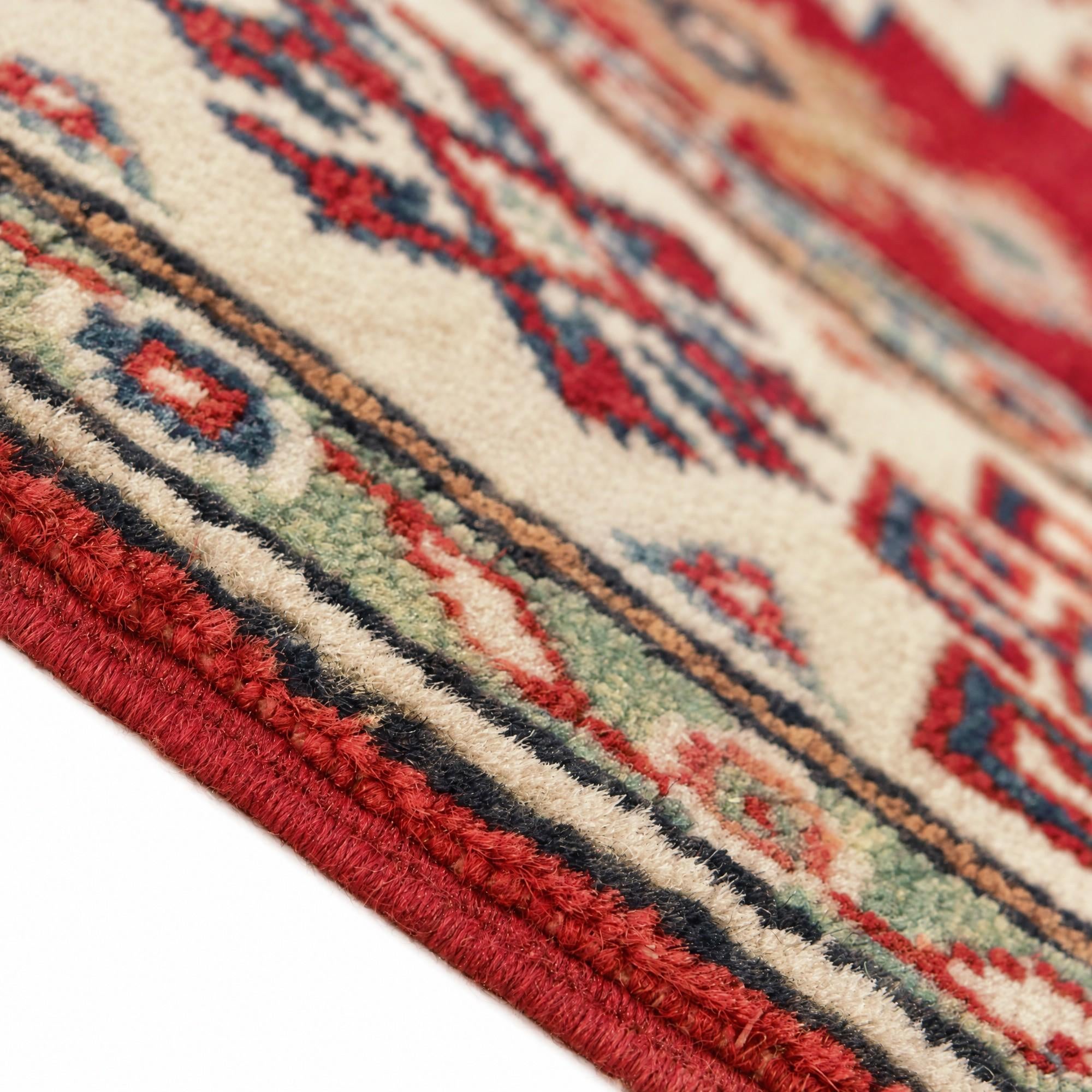100cm x 155cm Hand Knotted Kazak Rug