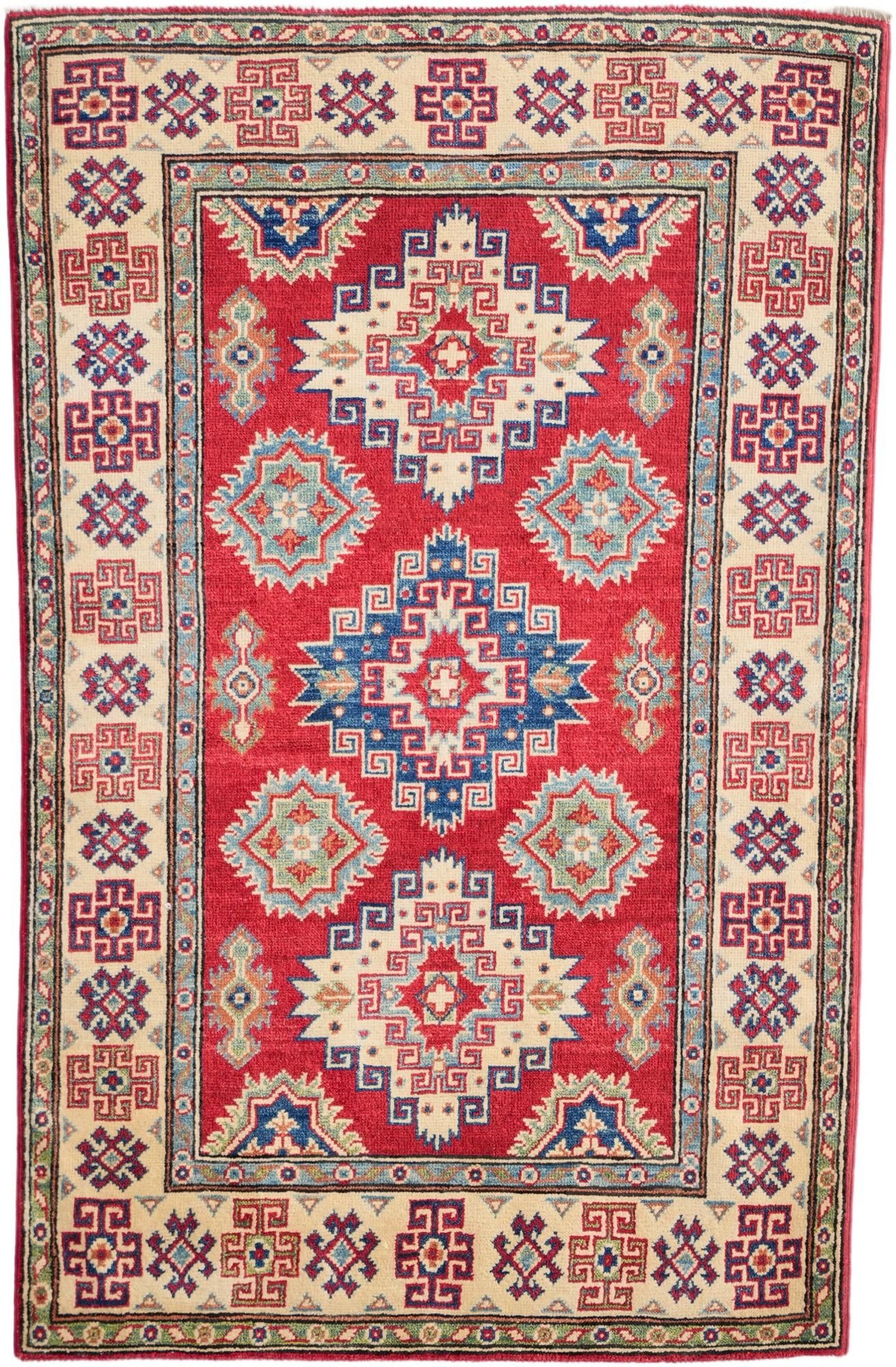 3' 4 x 5' 1 Hand Knotted Kazak Rug
