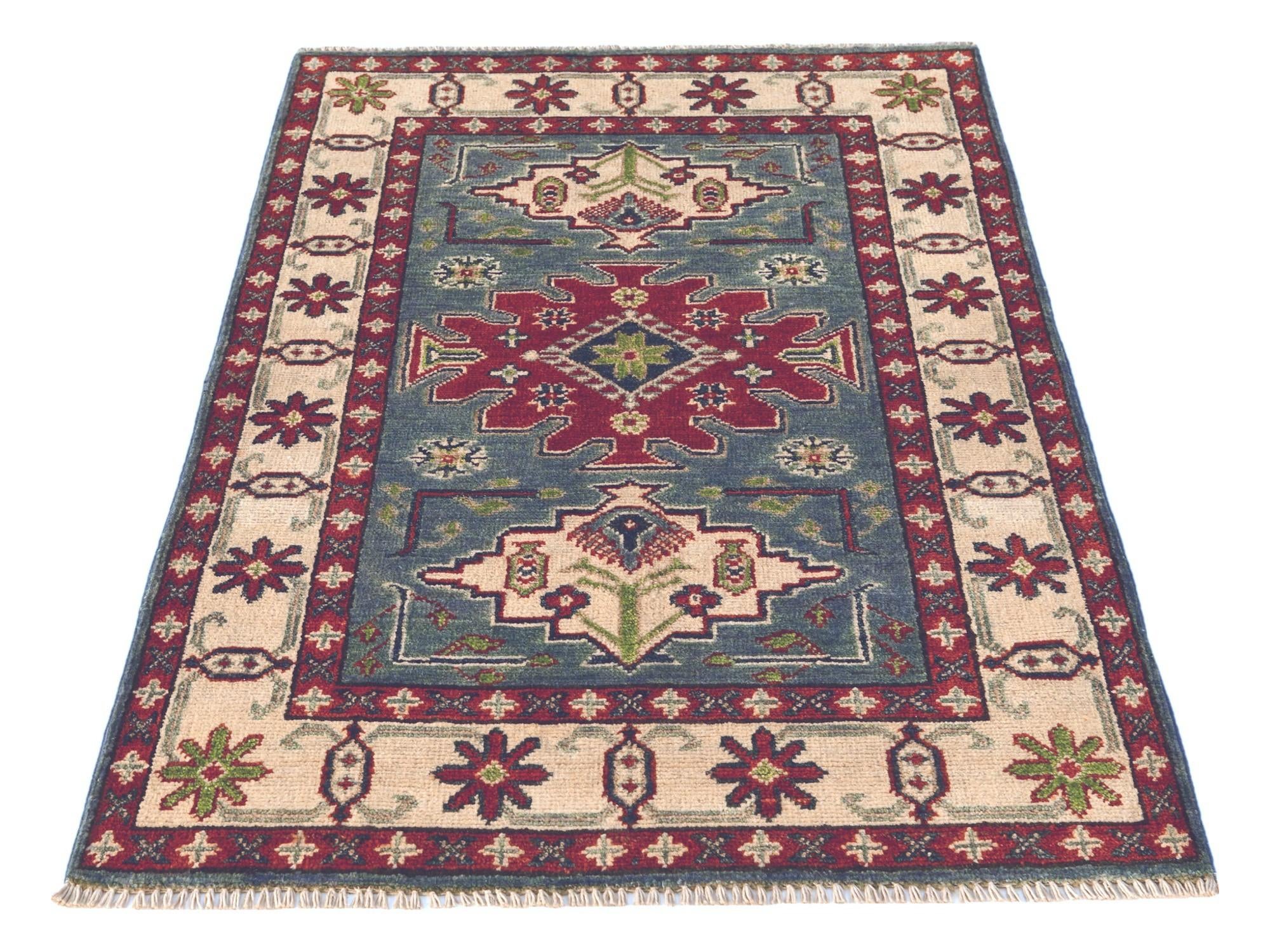 2' 7 x 3' 11 Hand Knotted Kazak Rug