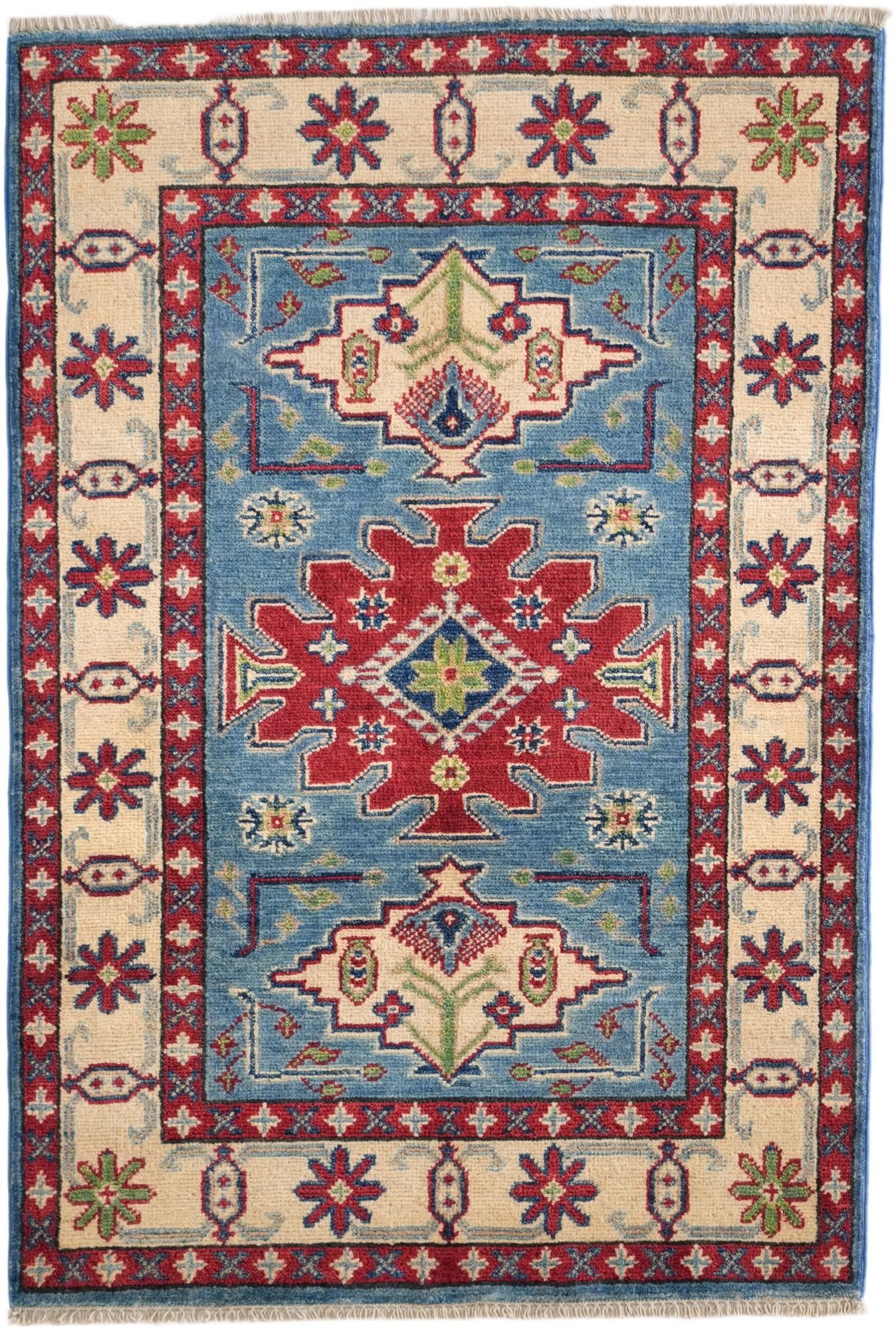 2' 7 x 3' 11 Hand Knotted Kazak Rug