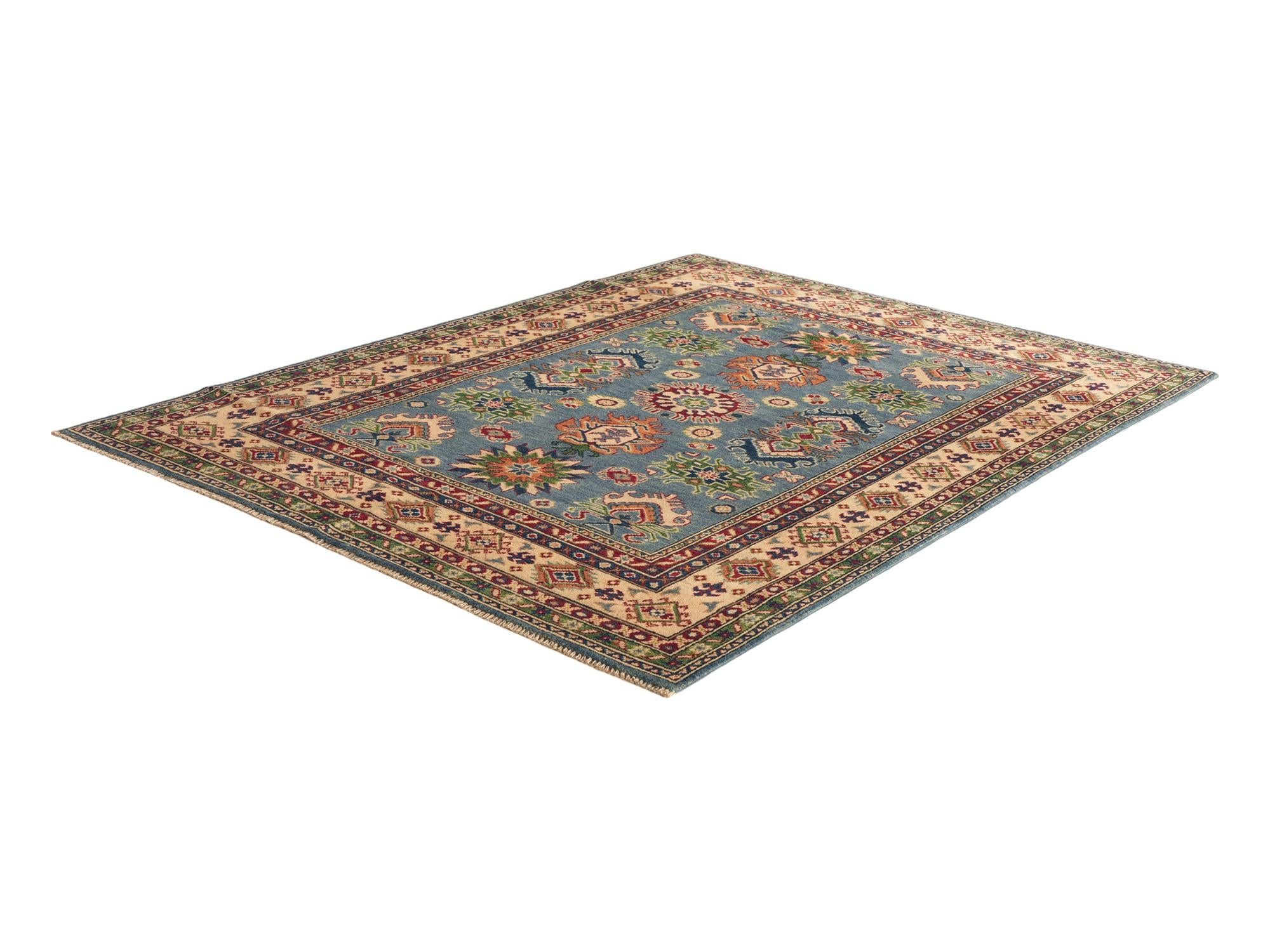 5' x 6' 7 Hand Knotted Kazak Rug