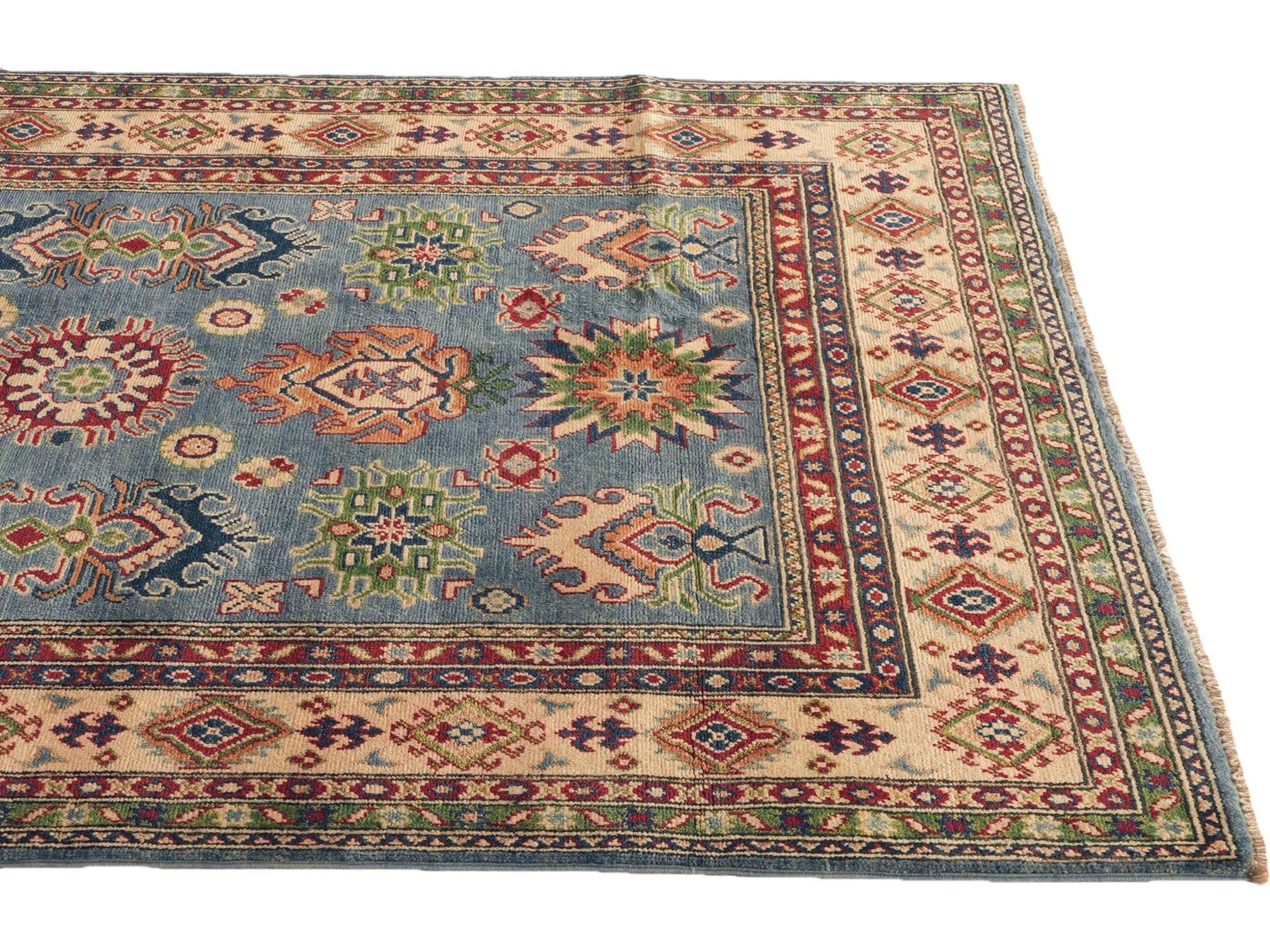 5' x 6' 7 Hand Knotted Kazak Rug