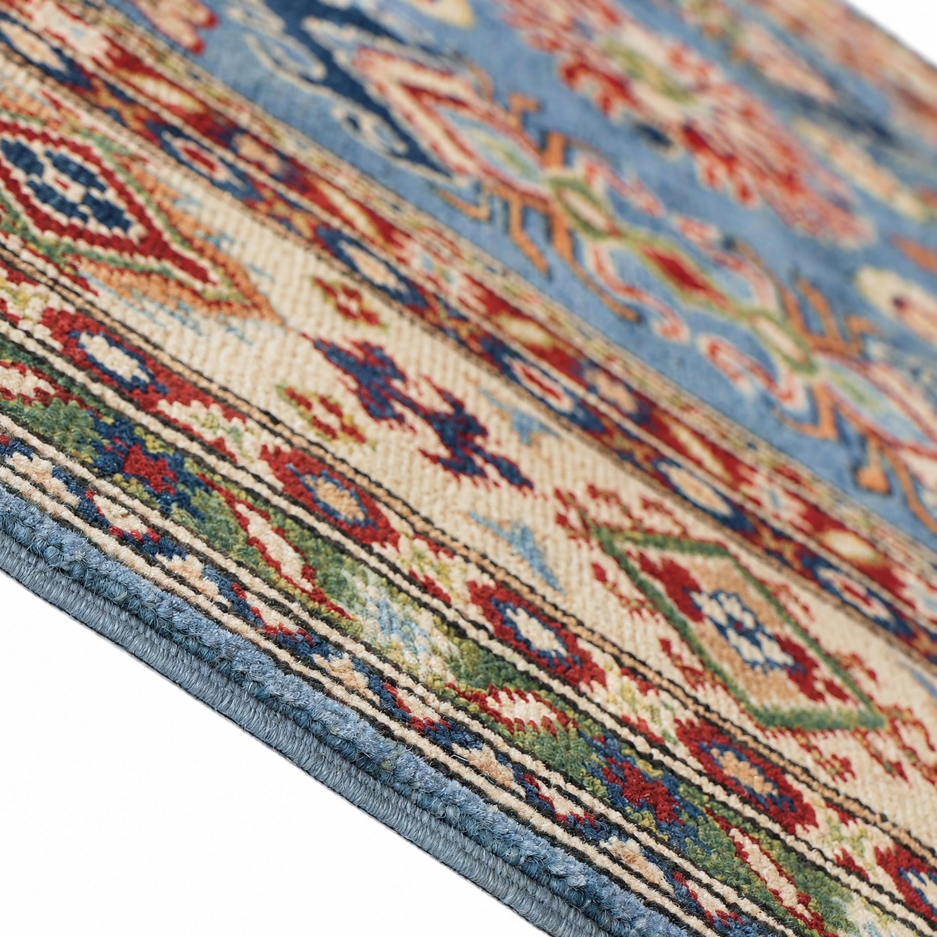5' x 6' 7 Hand Knotted Kazak Rug
