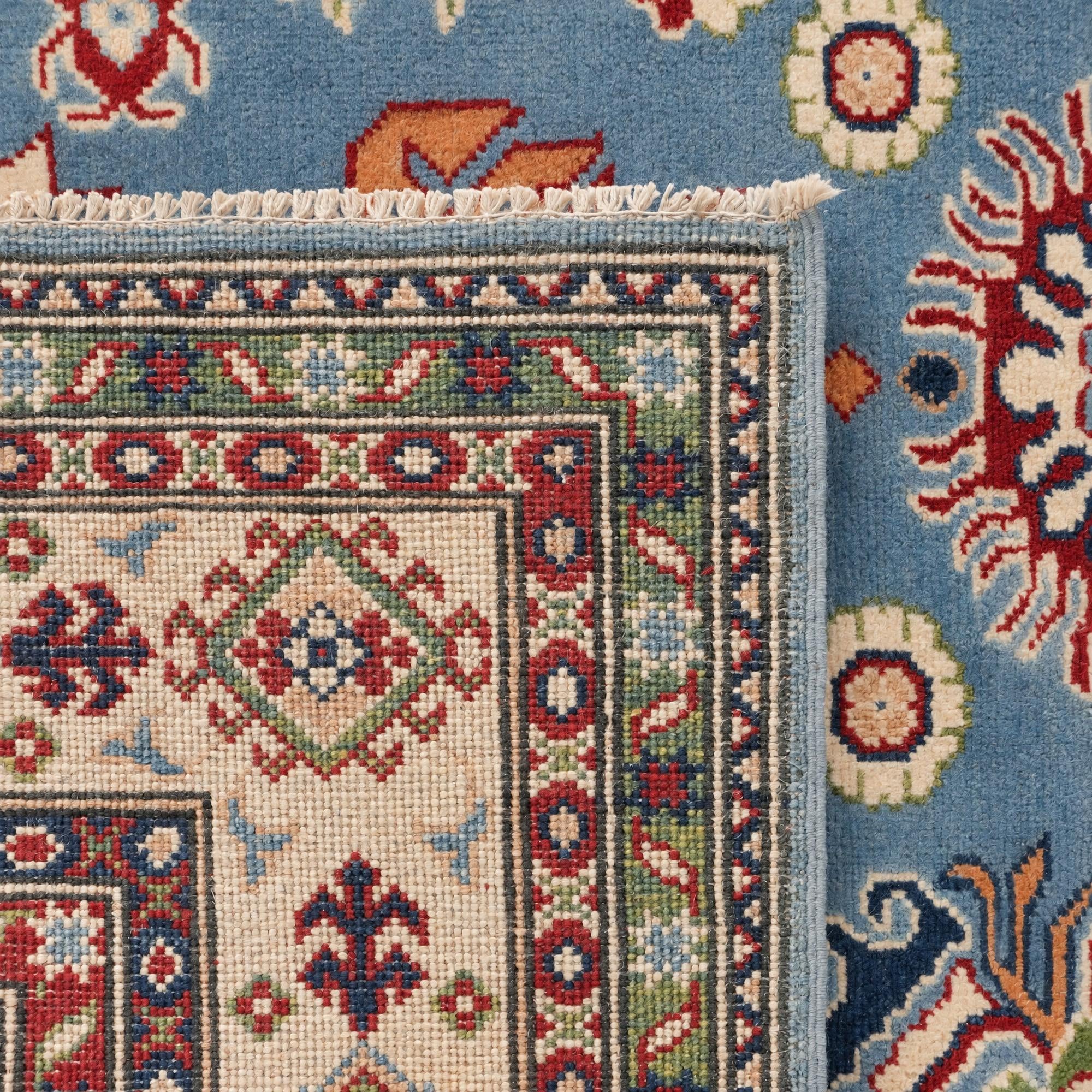5' x 6' 7 Hand Knotted Kazak Rug