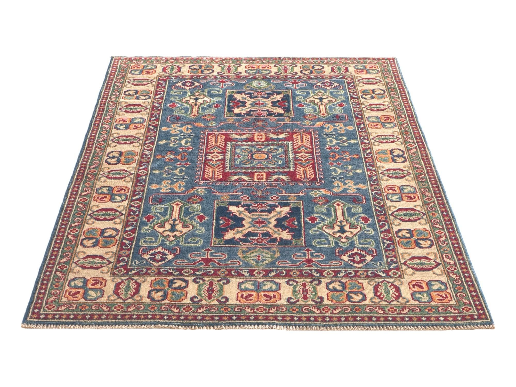 3' 11 x 5' 10 Hand Knotted Kazak Rug