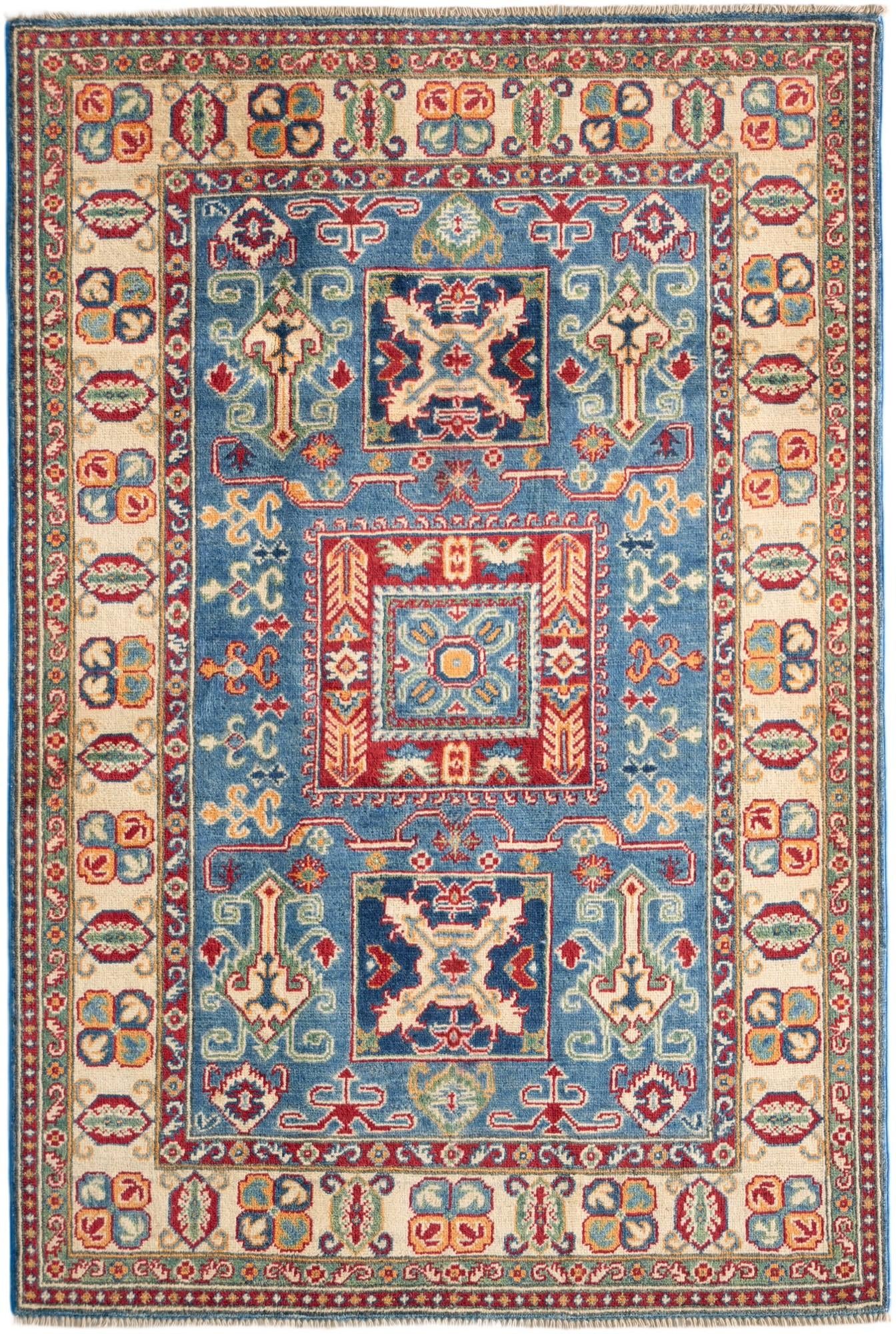 3' 11 x 5' 10 Hand Knotted Kazak Rug