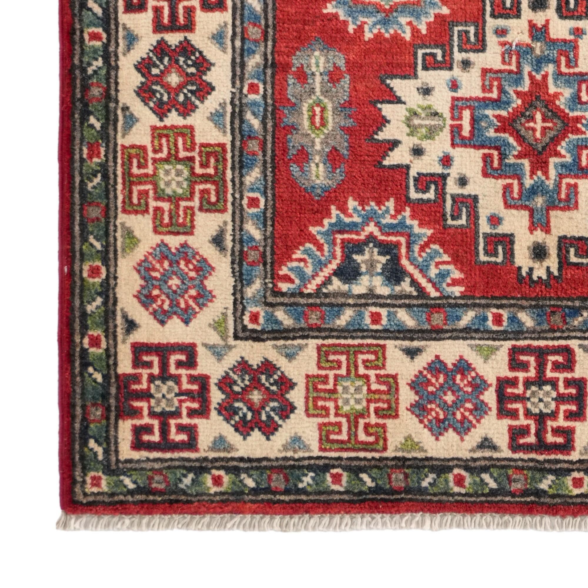 80cm x 125cm Handgeknüpft Kazak Teppich