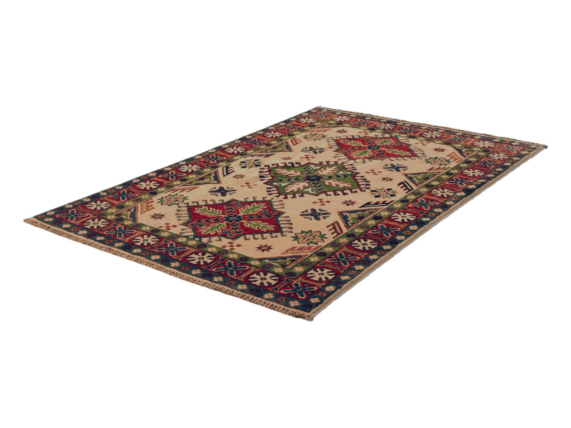 3' 3 x 4' 9 Hand Knotted Kazak Rug