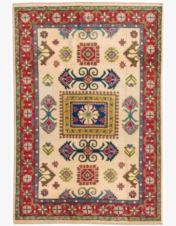 4' x 5' 11 Hand Knotted Kazak Rug